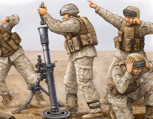 00423 - Trumpeter - 1/35 Modern U.S.Marine M252 Team (4 Figures)