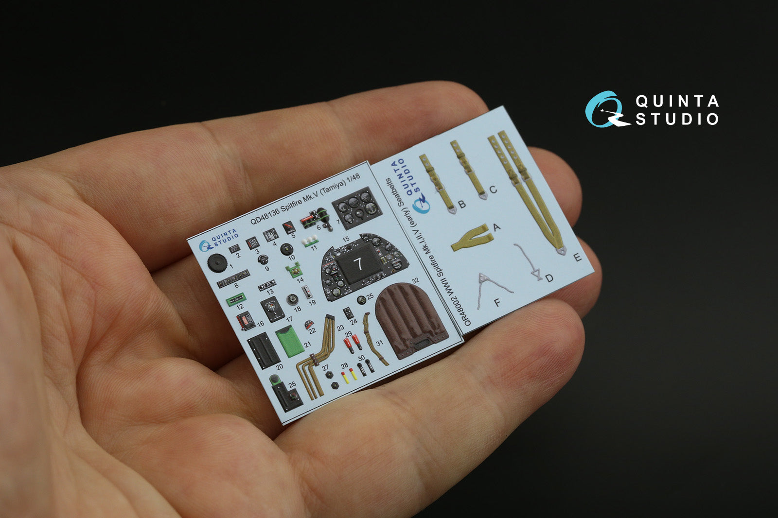 Quinta Studio - 1/48  Spitfire Mk.V  QD48136 for Tamiya kit