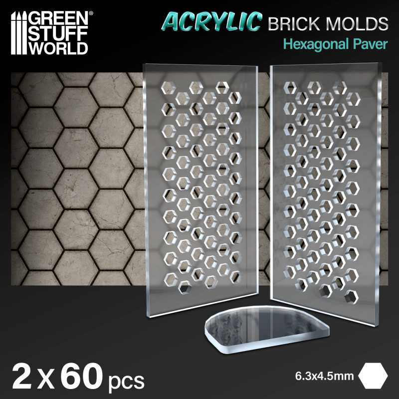 12567 - Acrylic Molds - Hexagonal Paver (Pack of 2)