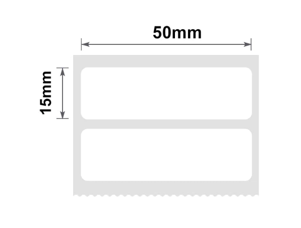 Thermal Labels compatible with B21 - B1 - B3S Label Machine - 15*50mm/2 - 460 Labels per roll - WHITE