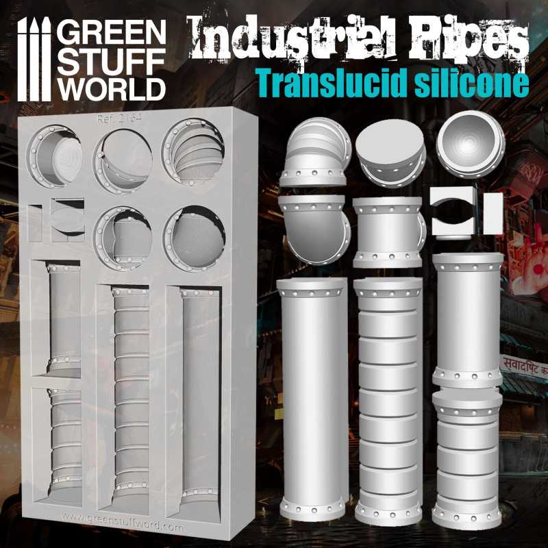 2164- Industrial Pipes Silicone Mould