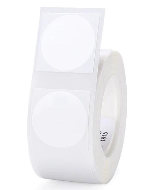 Thermal Labels compatible with B21 - B1 - B3S Label Machine - 30 x 30mm - Round - 210 Labels per roll - WHITE