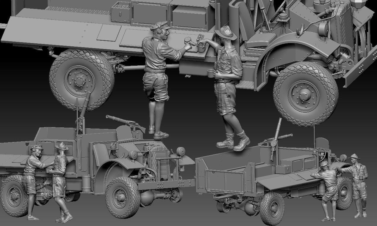 TMF35004 - Thunder Models - 1/35 - LRDG Crew Figure Set 3