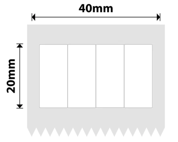 Thermal Labels compatible with B21 - B1 - B3S Label Machine - 40 x 20mm - 300 Labels per roll - WHITE