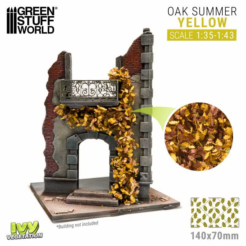 4634 - IVY Foliage Sheets - Oak Autumn 1:35/1:43 Yellow Oak - Large
