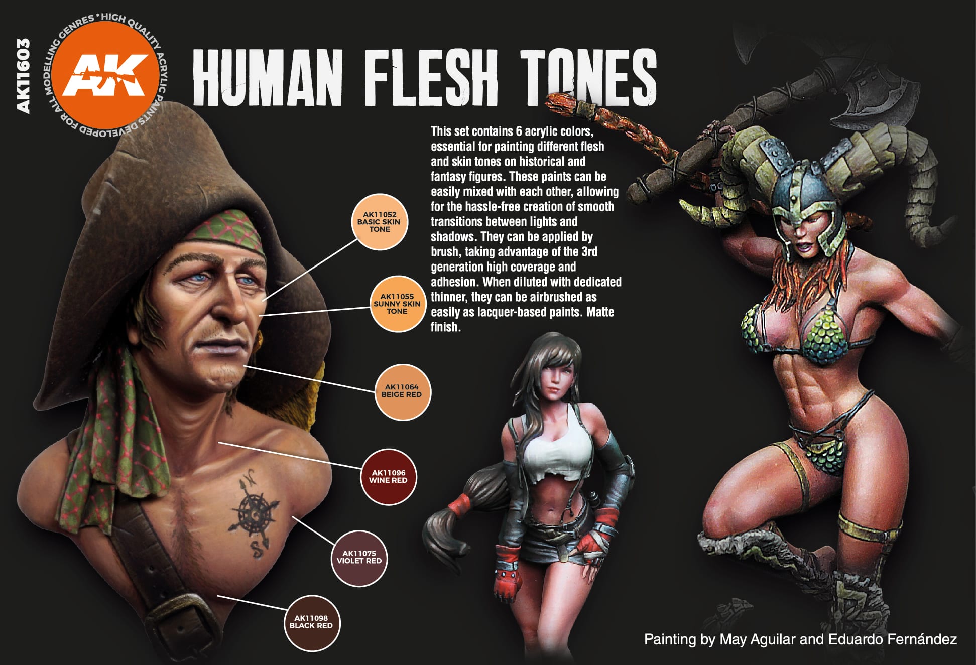 AK11603 - Human Flesh Tones Set