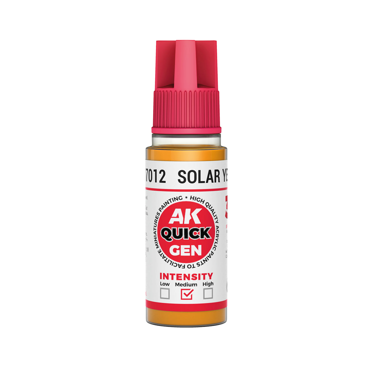 AK17012 - SOLAR YELLOW - 18ML - QUICK GEN COLOR