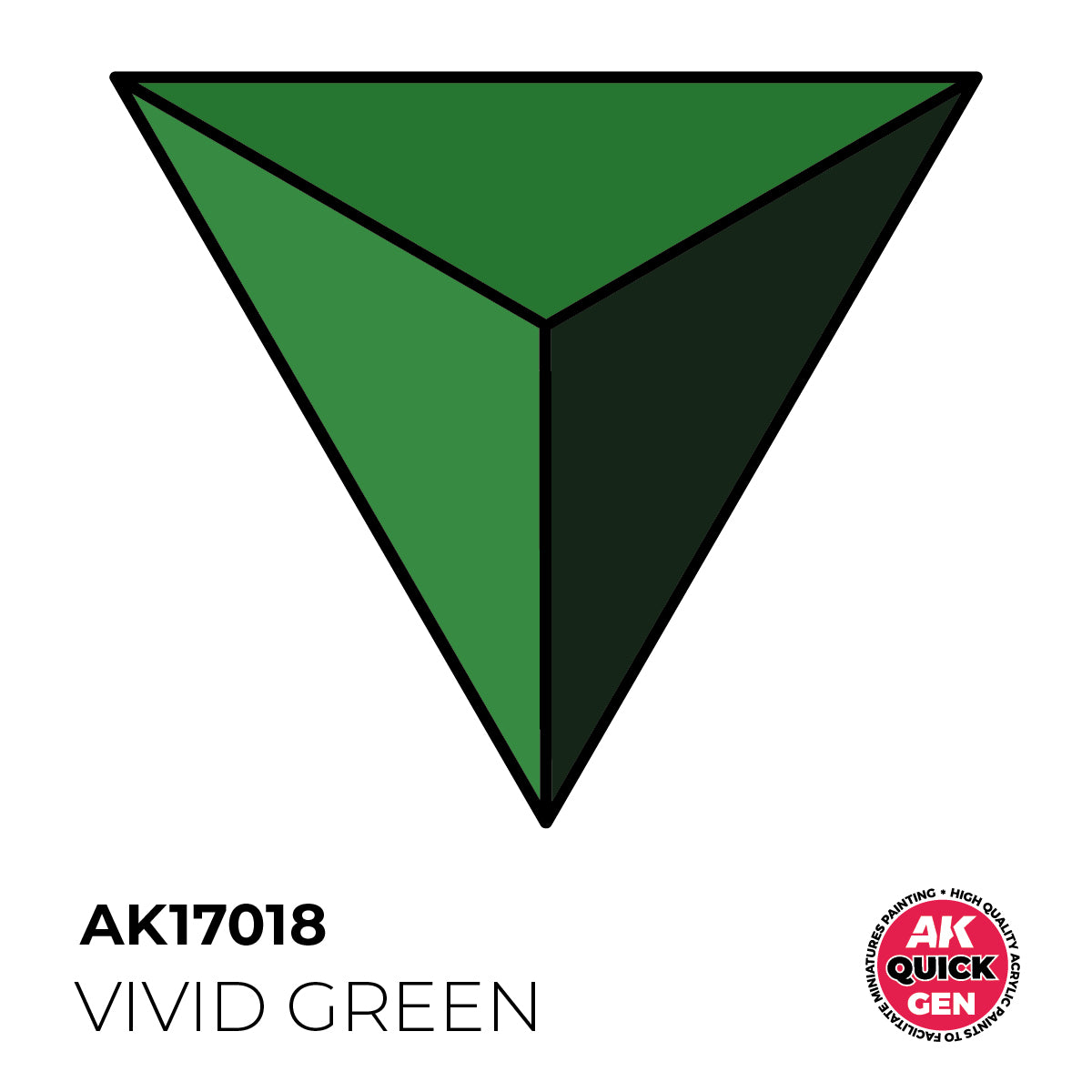 AK17018 - VIVID GREEN - 18ML - QUICK GEN COLOR
