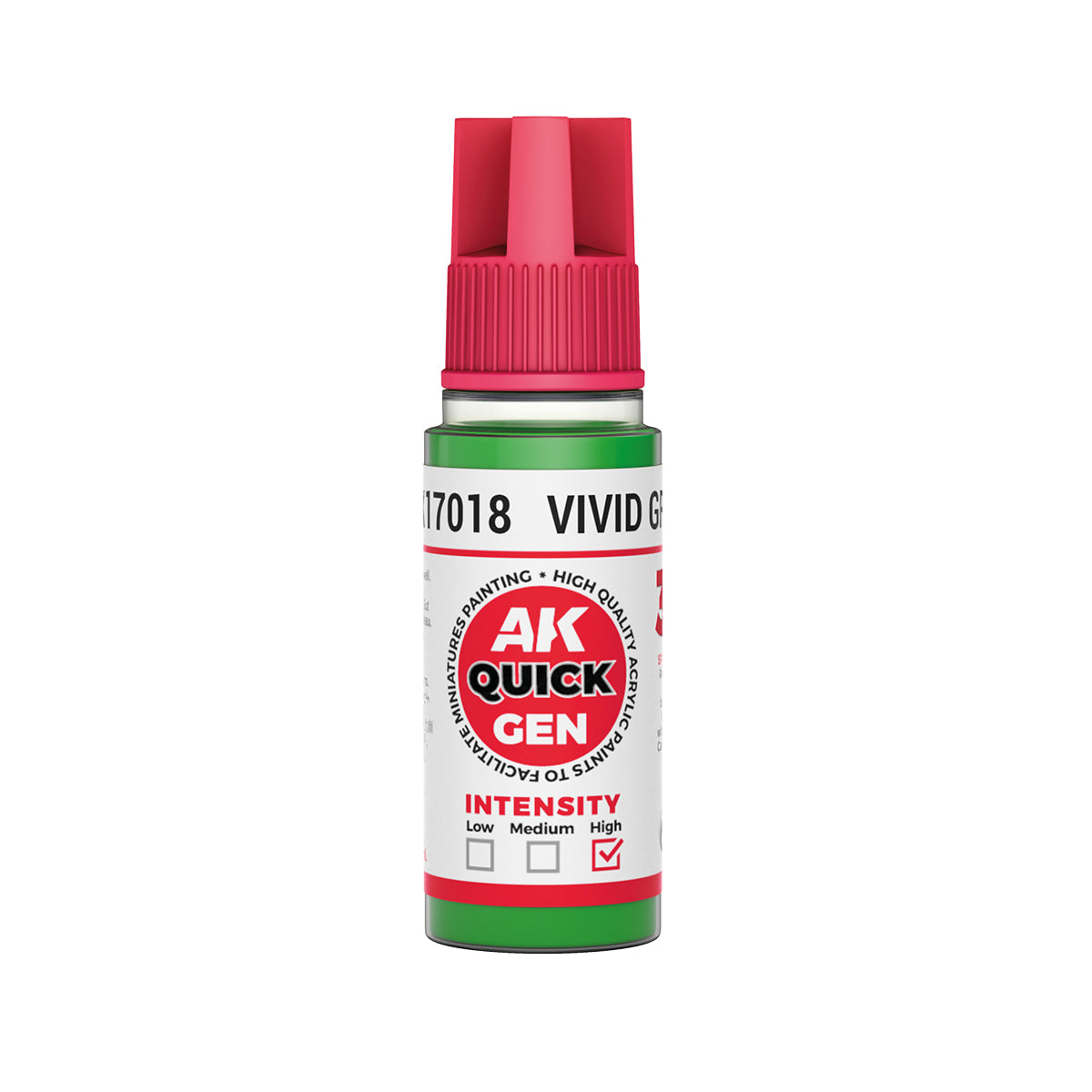 AK17018 - VIVID GREEN - 18ML - QUICK GEN COLOR