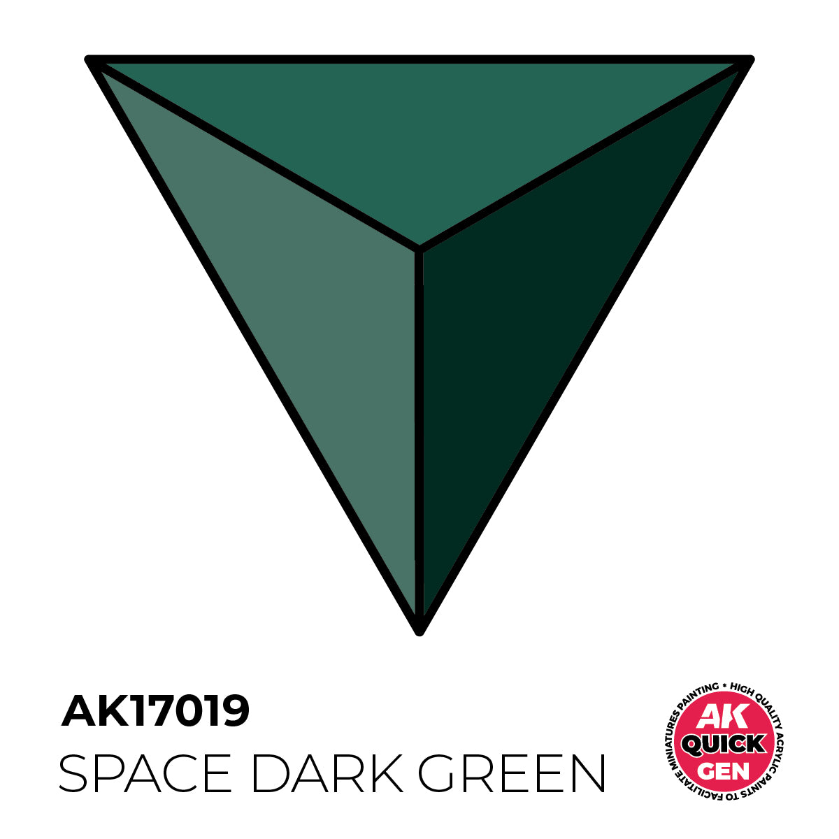 AK17019 - SPACE DARK GREEN - 18ML - QUICK GEN COLOR