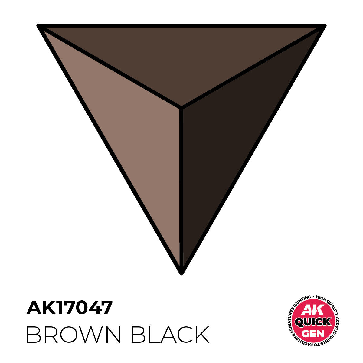 AK17047 - BROWN BLACK - 18ML - QUICK GEN COLOR