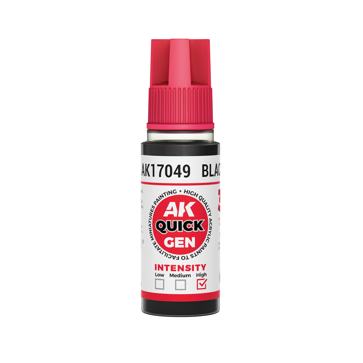 AK17049 - BLACK - 18ML - QUICK GEN COLOR