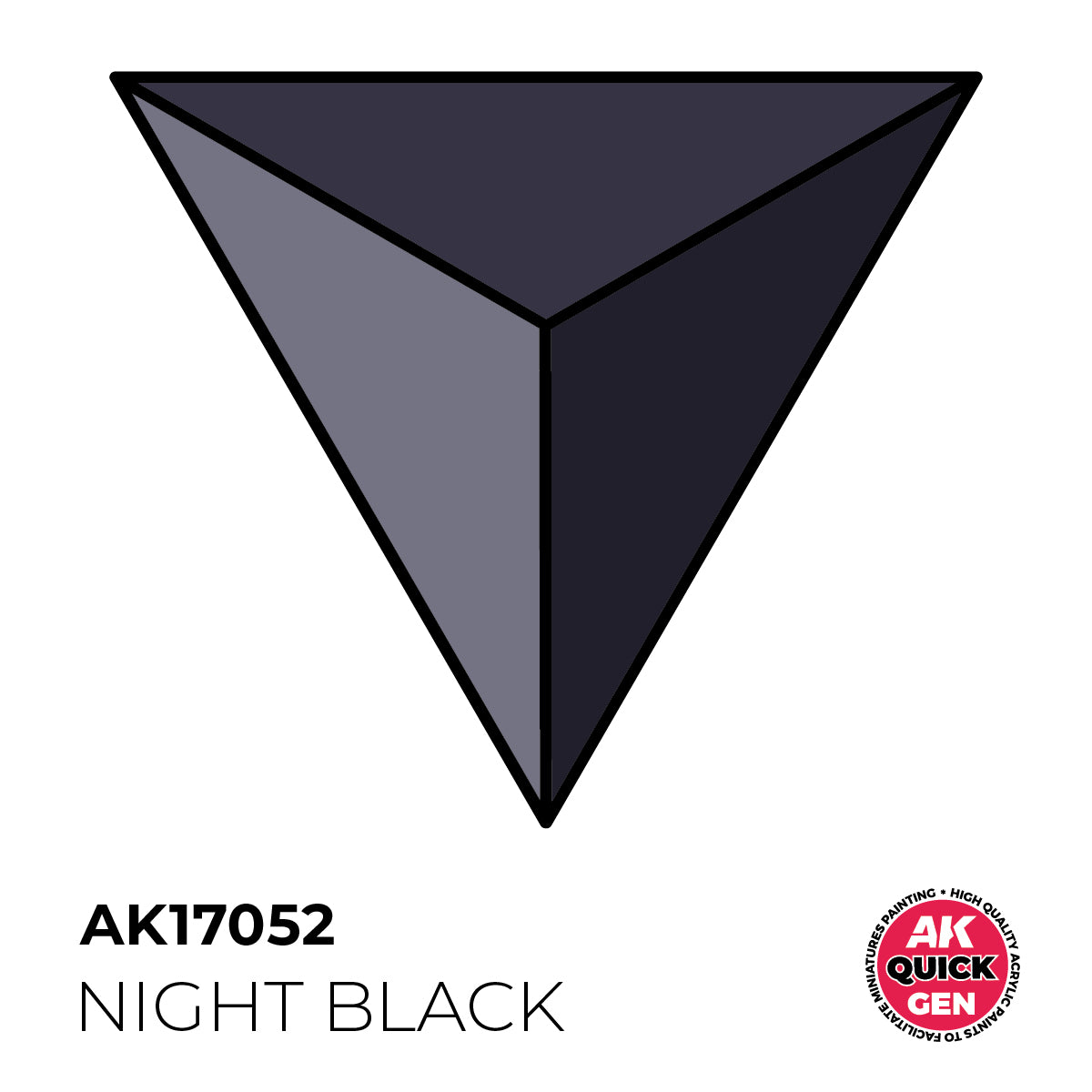 AK17052 - NIGHT BLACK - 18ML - QUICK GEN COLOR