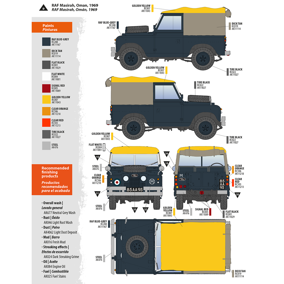 AK35012 - 1/35 -LAND ROVER 88 SERIES IIA ROVER 8