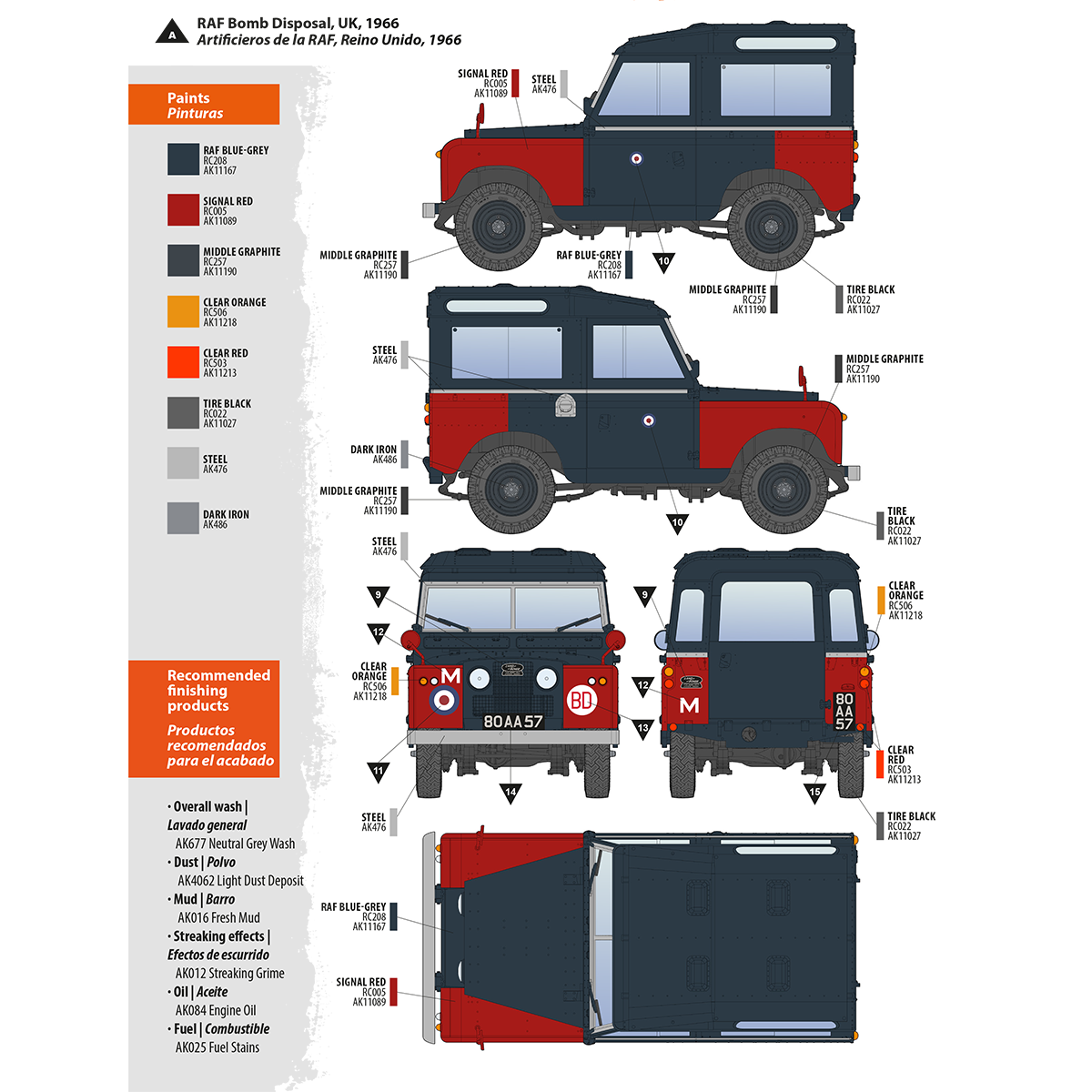 AK35013 - 1/35 -LAND ROVER 88 SERIES IIA STATION WAGON