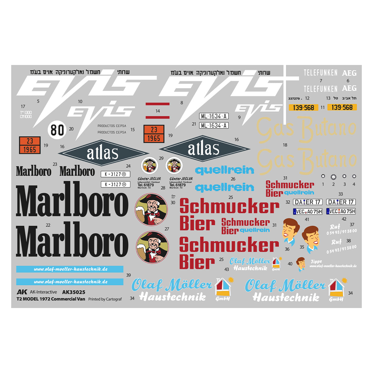 AK35025 - T2 MODEL 1972 COMMERCIAL VAN 1/35