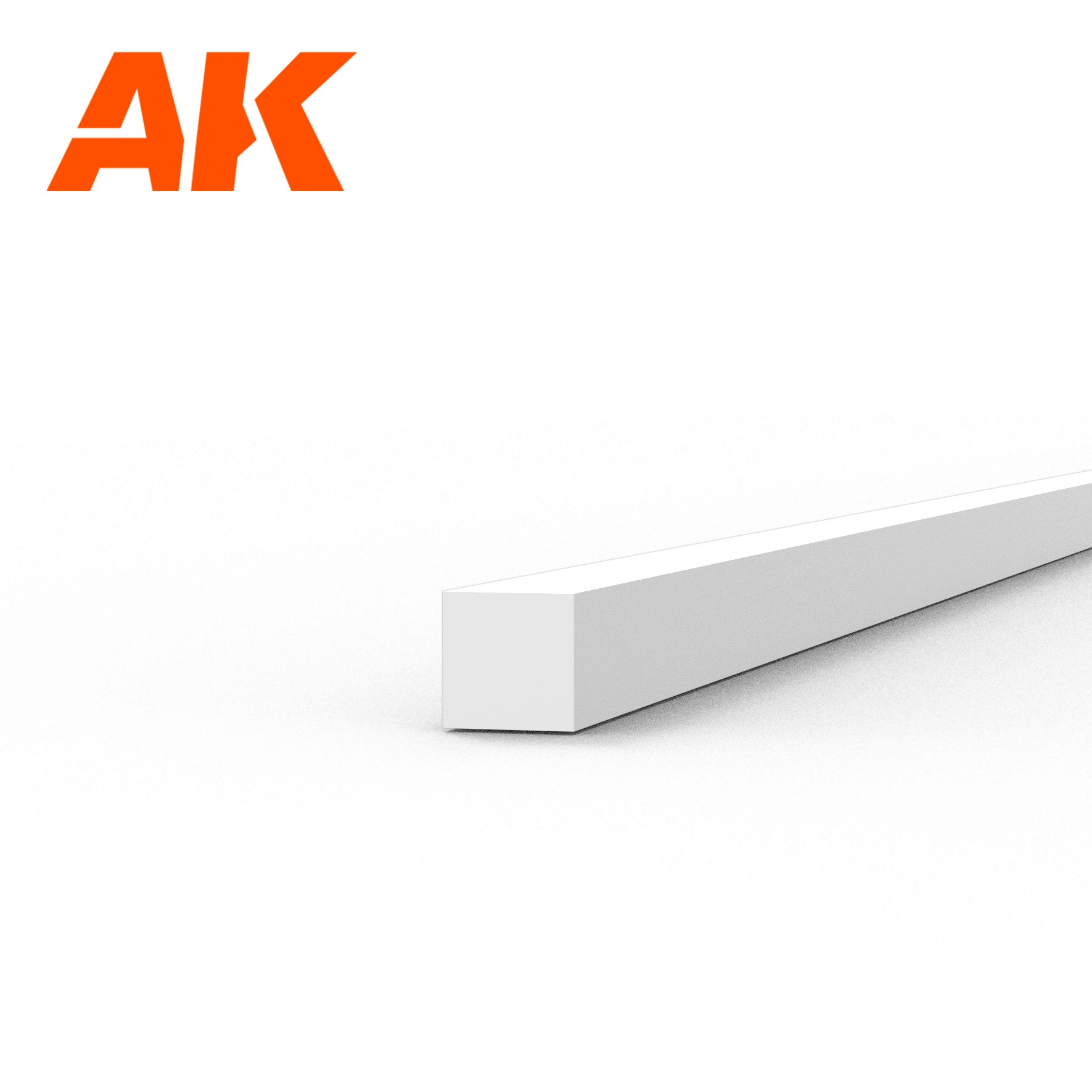 AK6519 - Styrene Strip - 1.00 x 1.00 x 350mm (10 units)