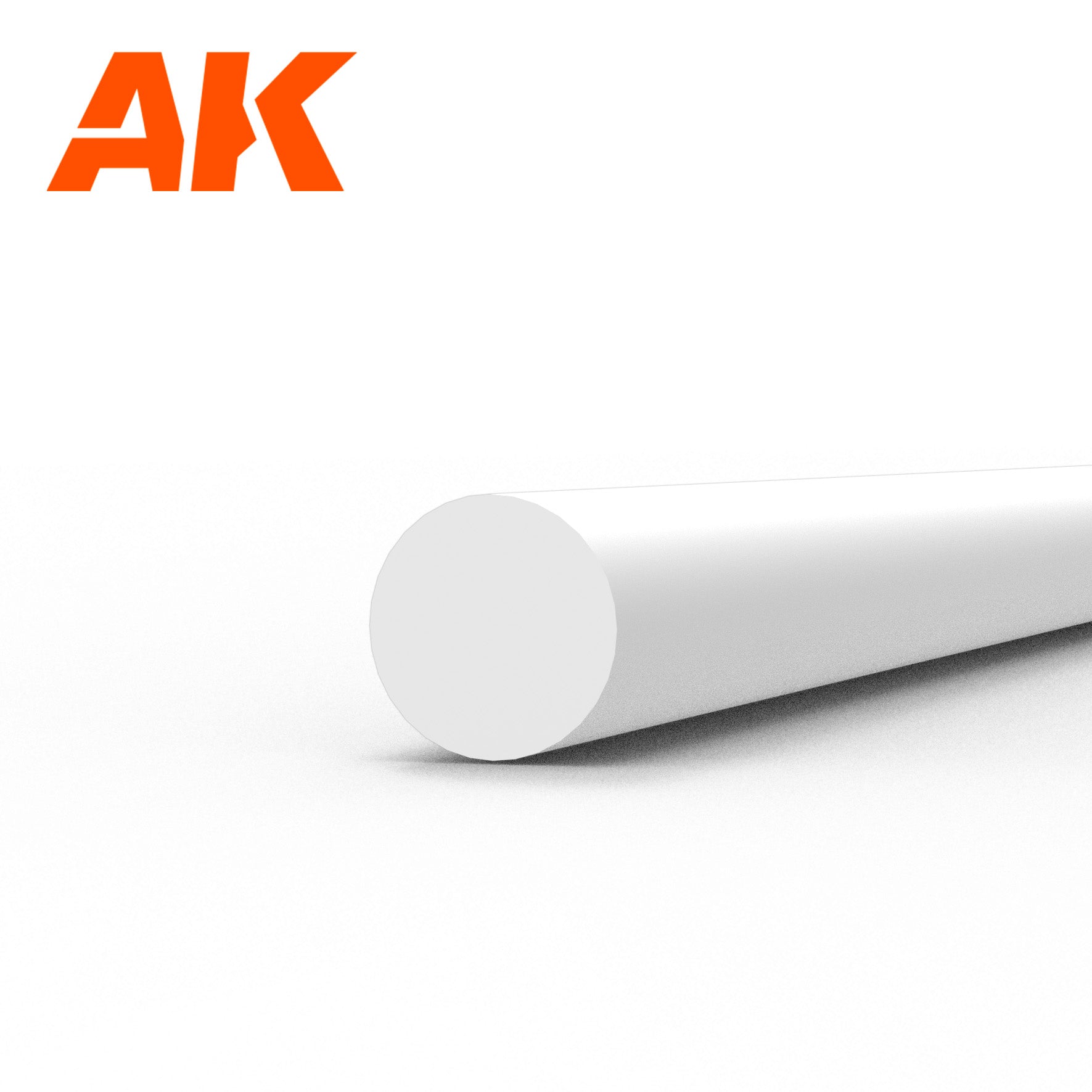 AK6540 - Rod 2.00 diameter x 350mm - Styrene Strip (6 units)