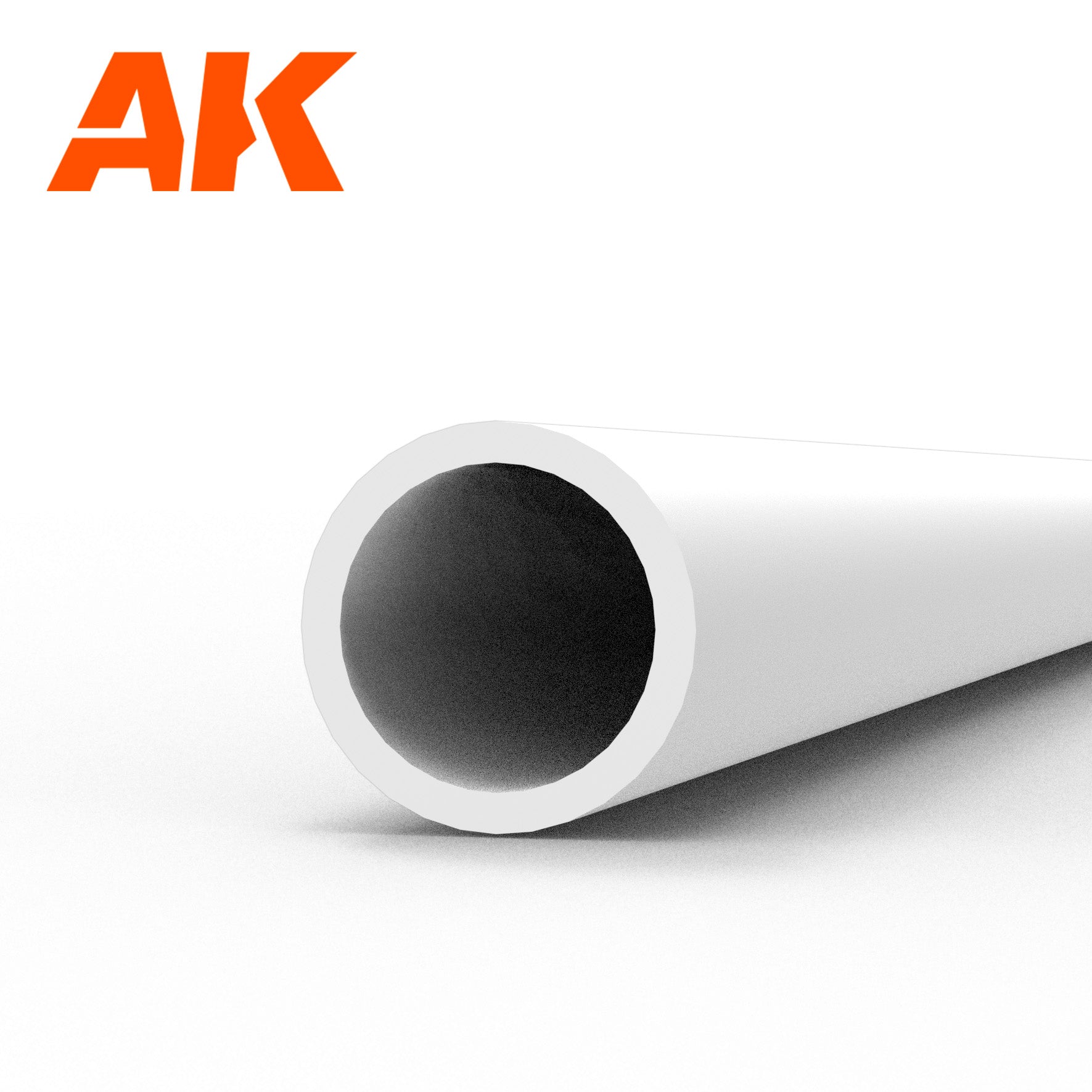 AK6543 - Hollow Tube - Styrene Strip - 3.00D x 350mm (W.T. 0,7MM) - ( 5 units)