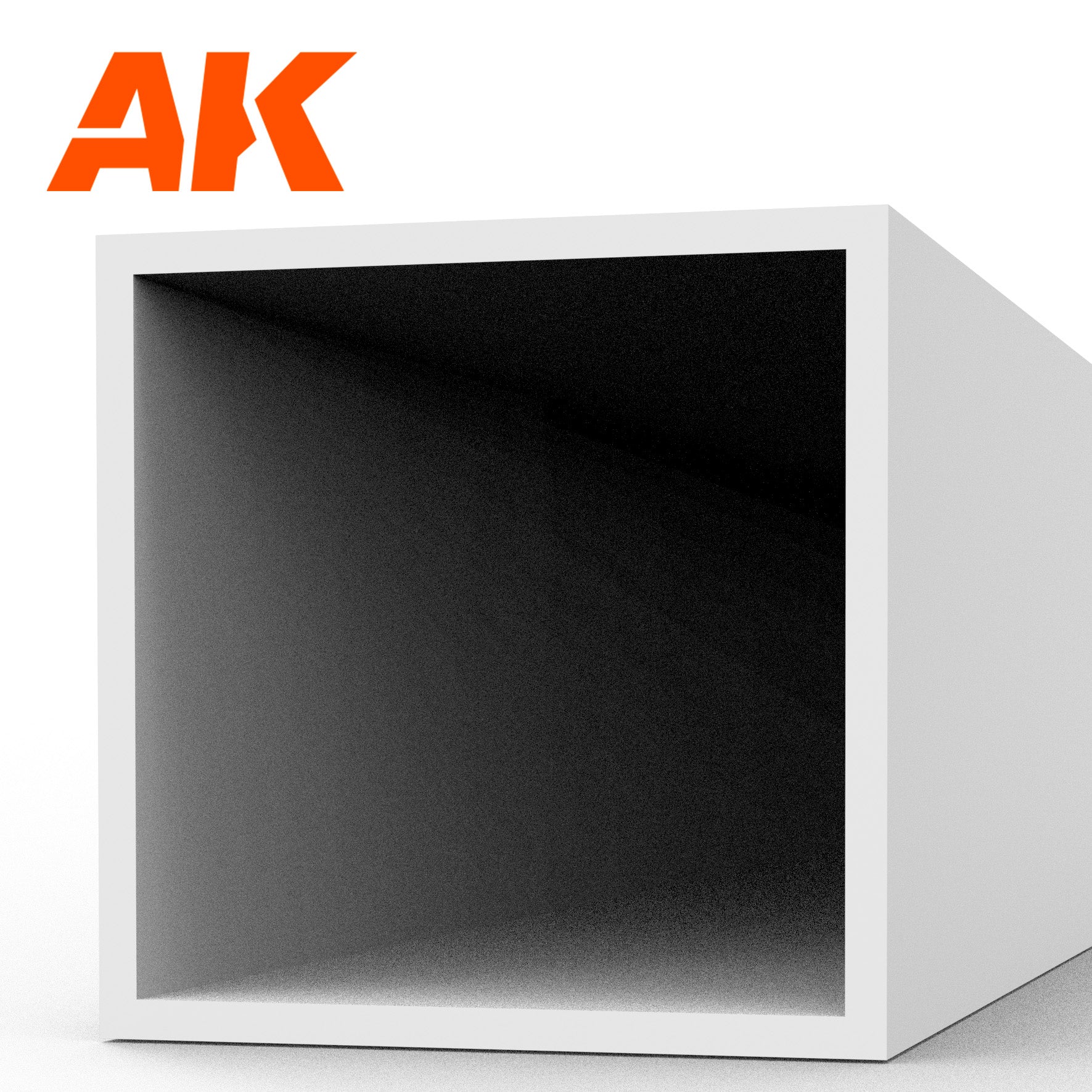 AK6550 -Square Hollow Tube - Styrene Strip - 6.00 x 350mm (0,7MM) - (2 units)