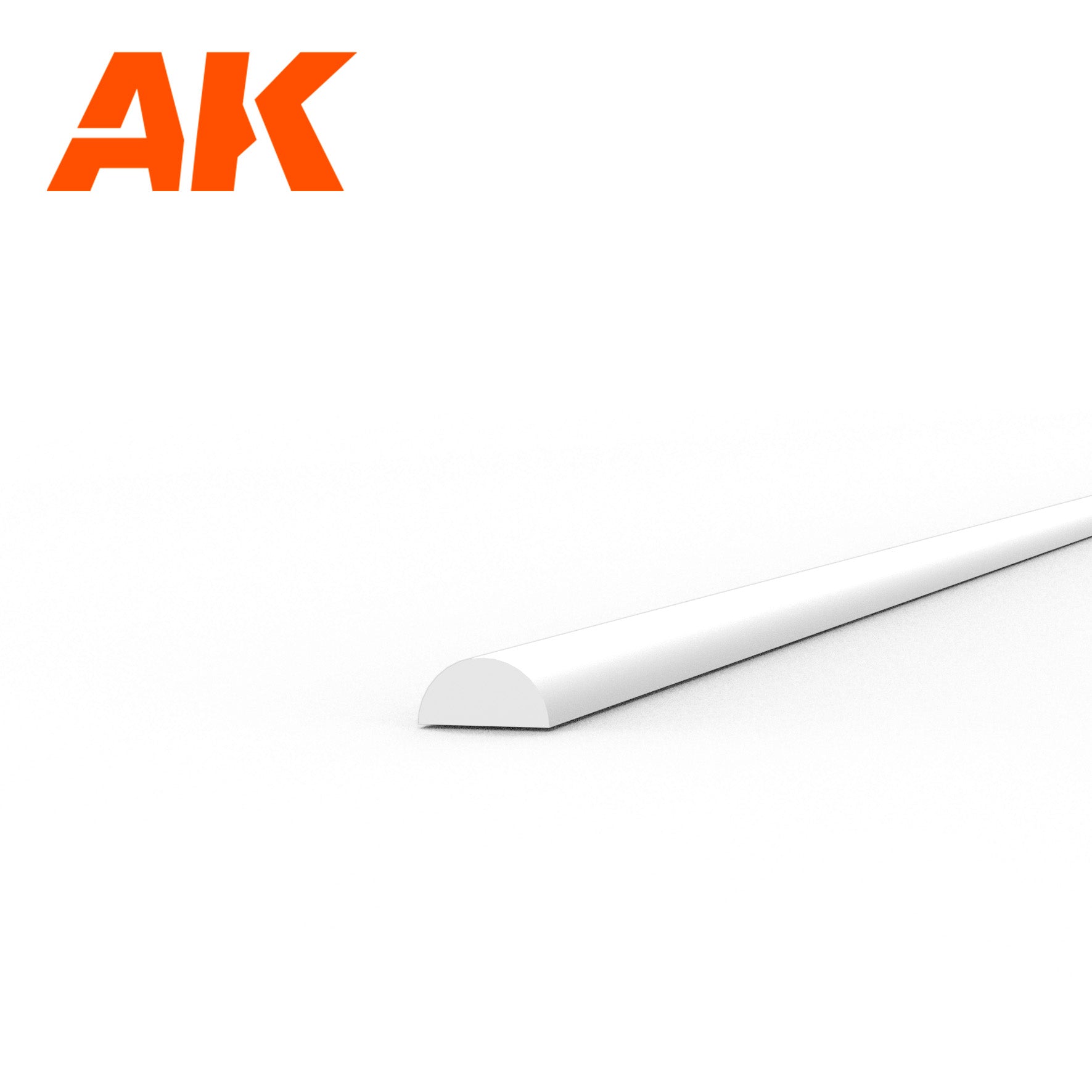 AK6551 - Half Cane - Styrene strip - 1.00 x 350mm - (5 units)
