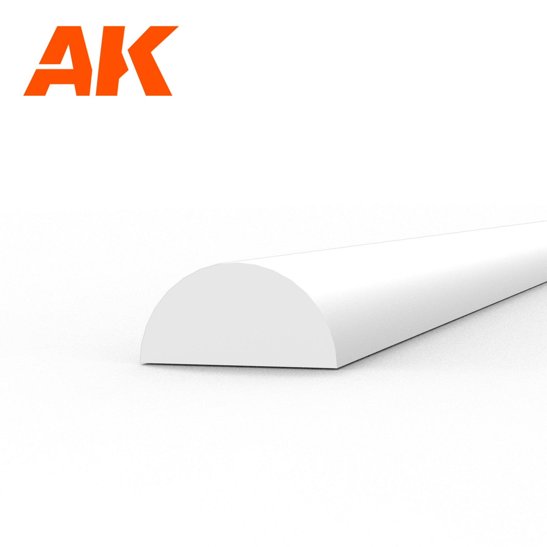 AK6553 - Half Cane - Styrene Strip - 3.00 x 350mm -(3 units)
