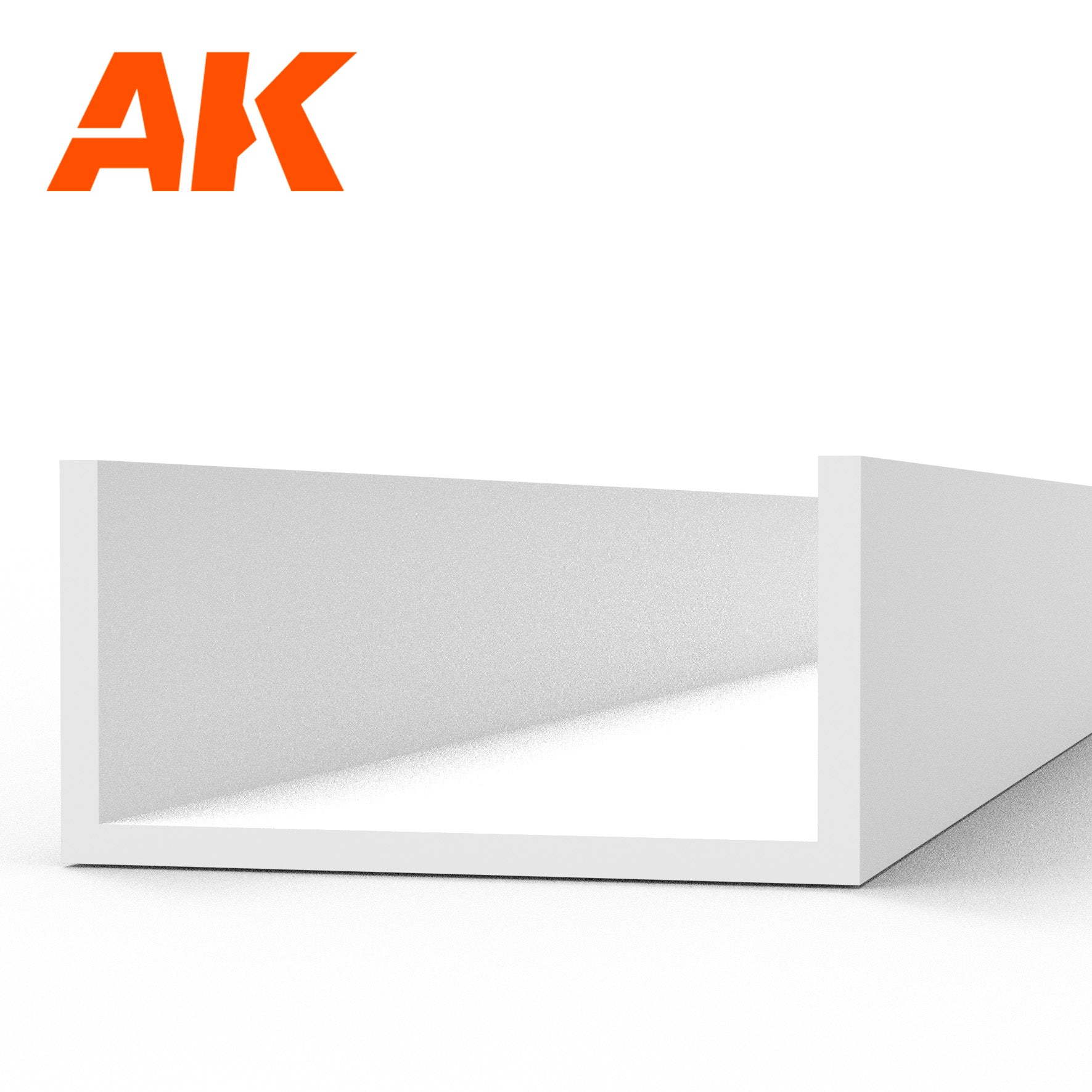 AK6558 - U Channel - Styrene Strip - 6.0 width x 350mm - (3 units)
