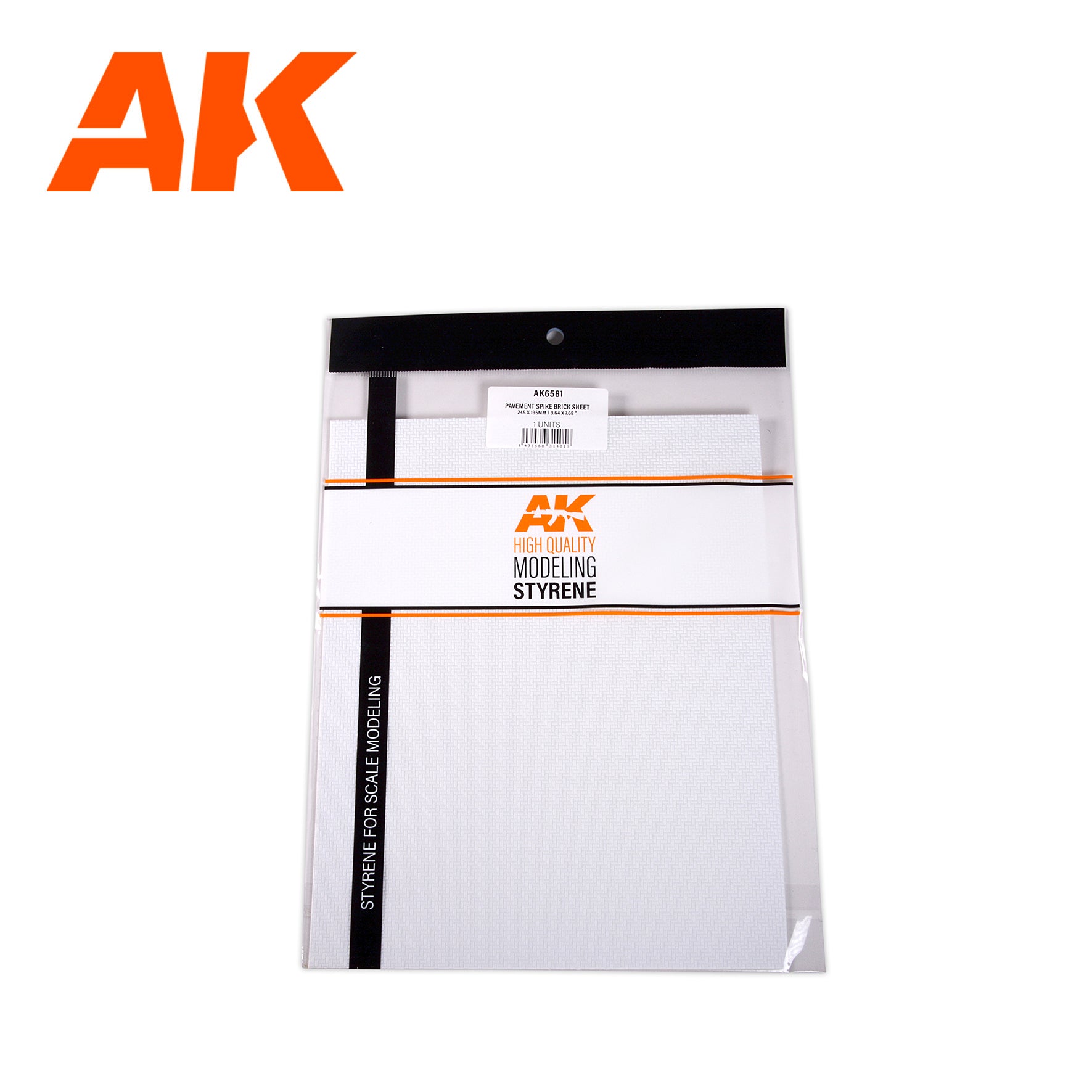 AK6581 - Pavement Spike Brick Sheet - 245 x 195mm/9.64 x 7.68 - 1 unit