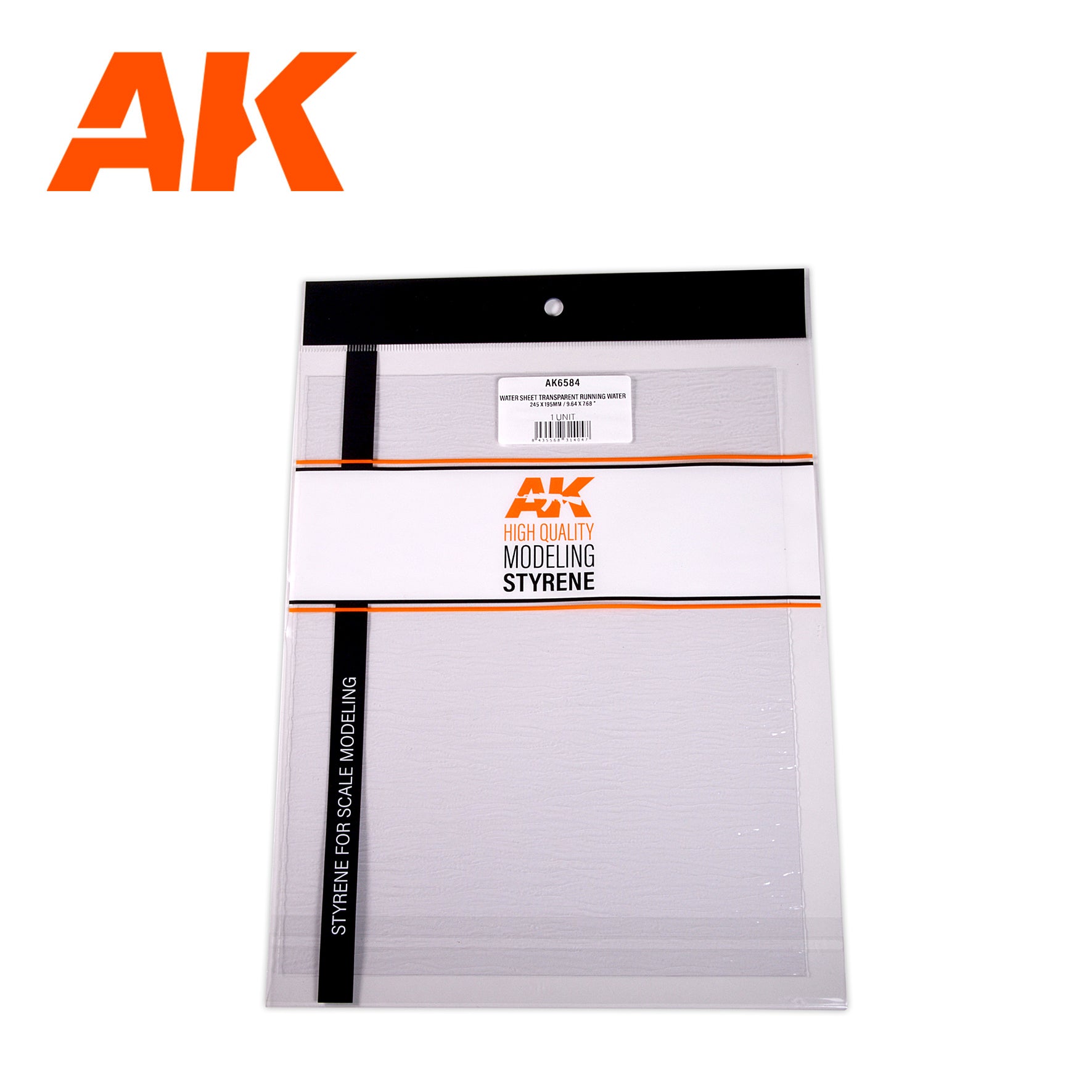 AK6584 - Water Sheet Transparent RUNNING WATER - 245 x 195mm