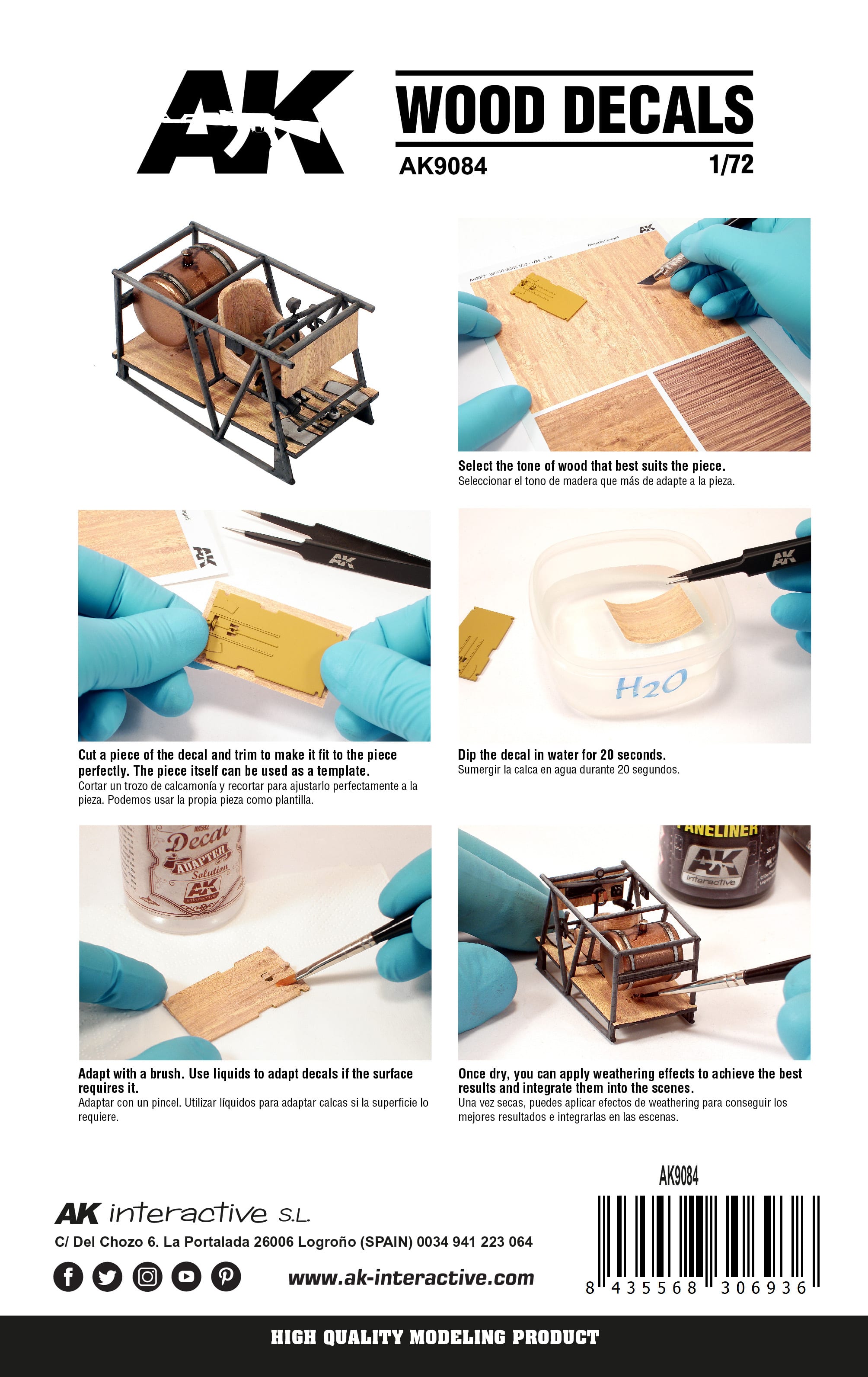 AK9084- Wood Decals 1/72