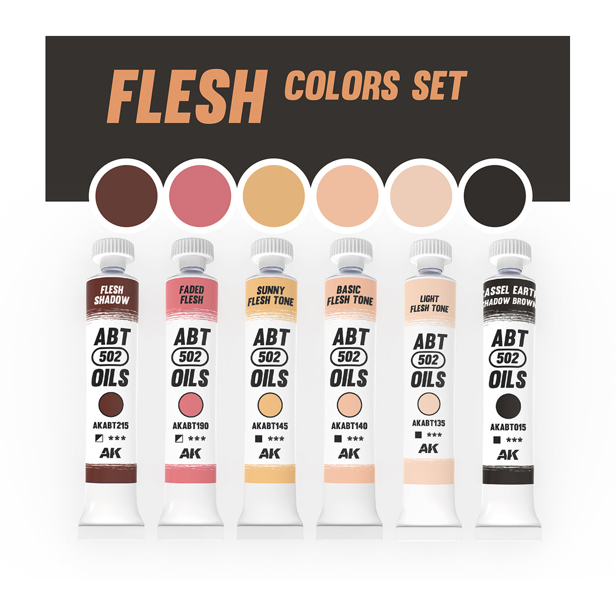 AKABT301 - Abteilung 502 Flesh Colours Set (Oils)
