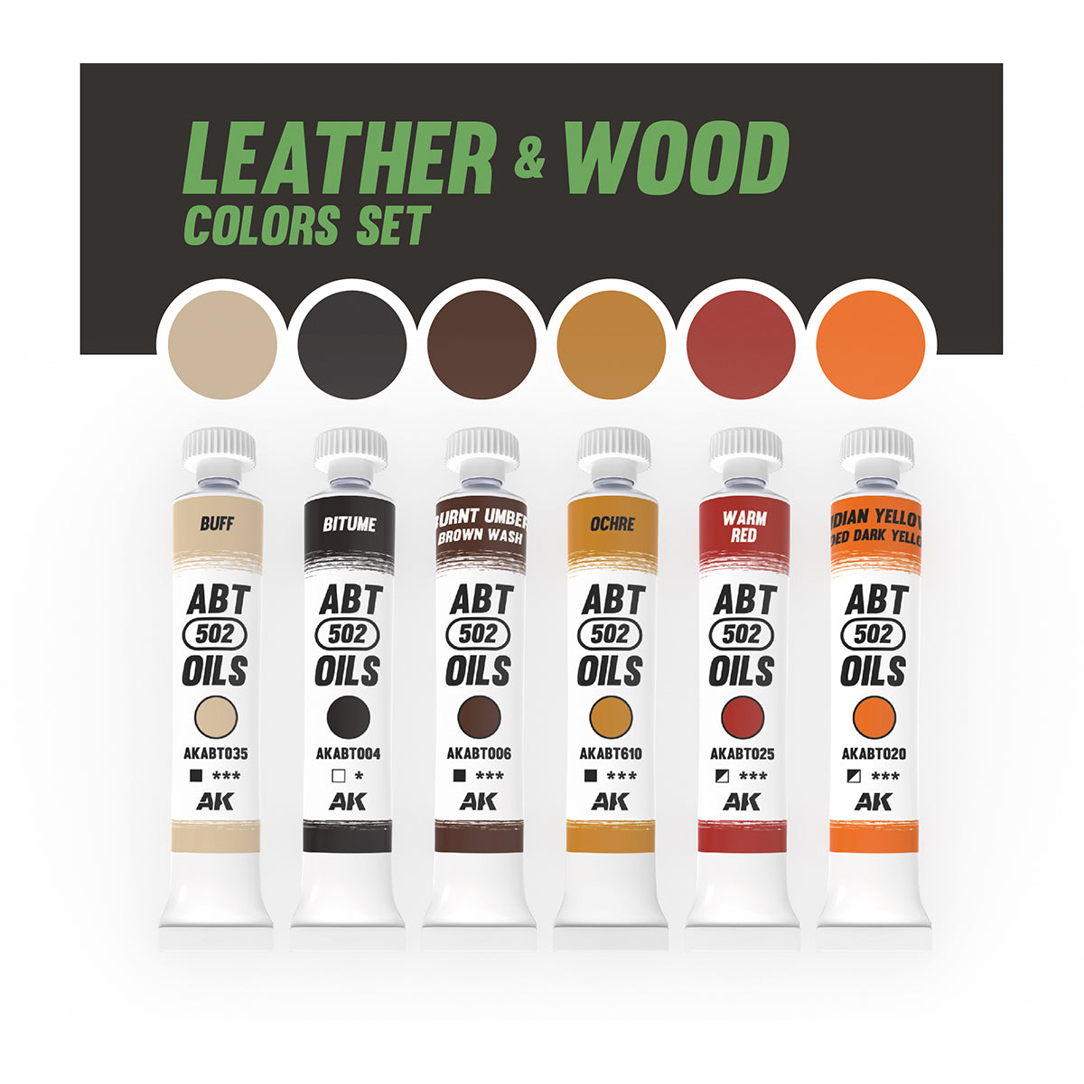 AKABT311 - Abteilung 502 Leather & Wood Colors Set (Oils)