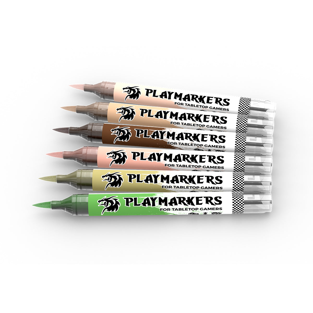 AKM107 - PLAY MARKERS SET - SKINS & FLESH TONES - SET OF 6