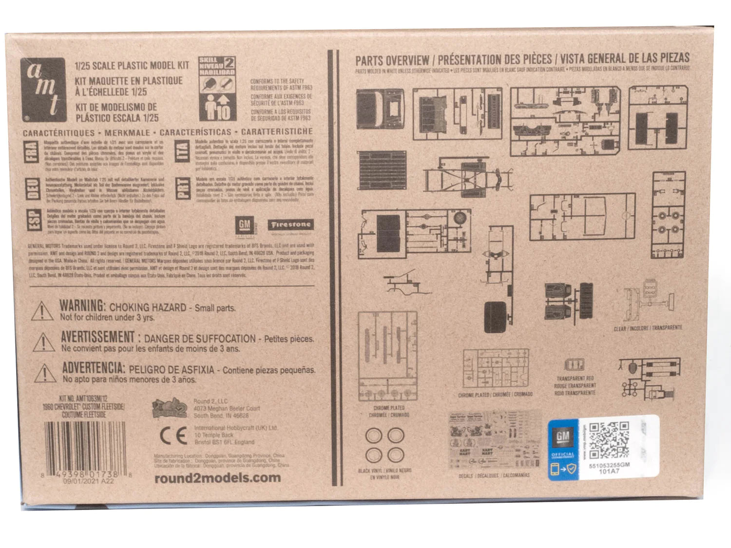 AMT1063M - 1:25 1960 - Chevy Custom Fleetside Pick up w/Go Kart 2T
