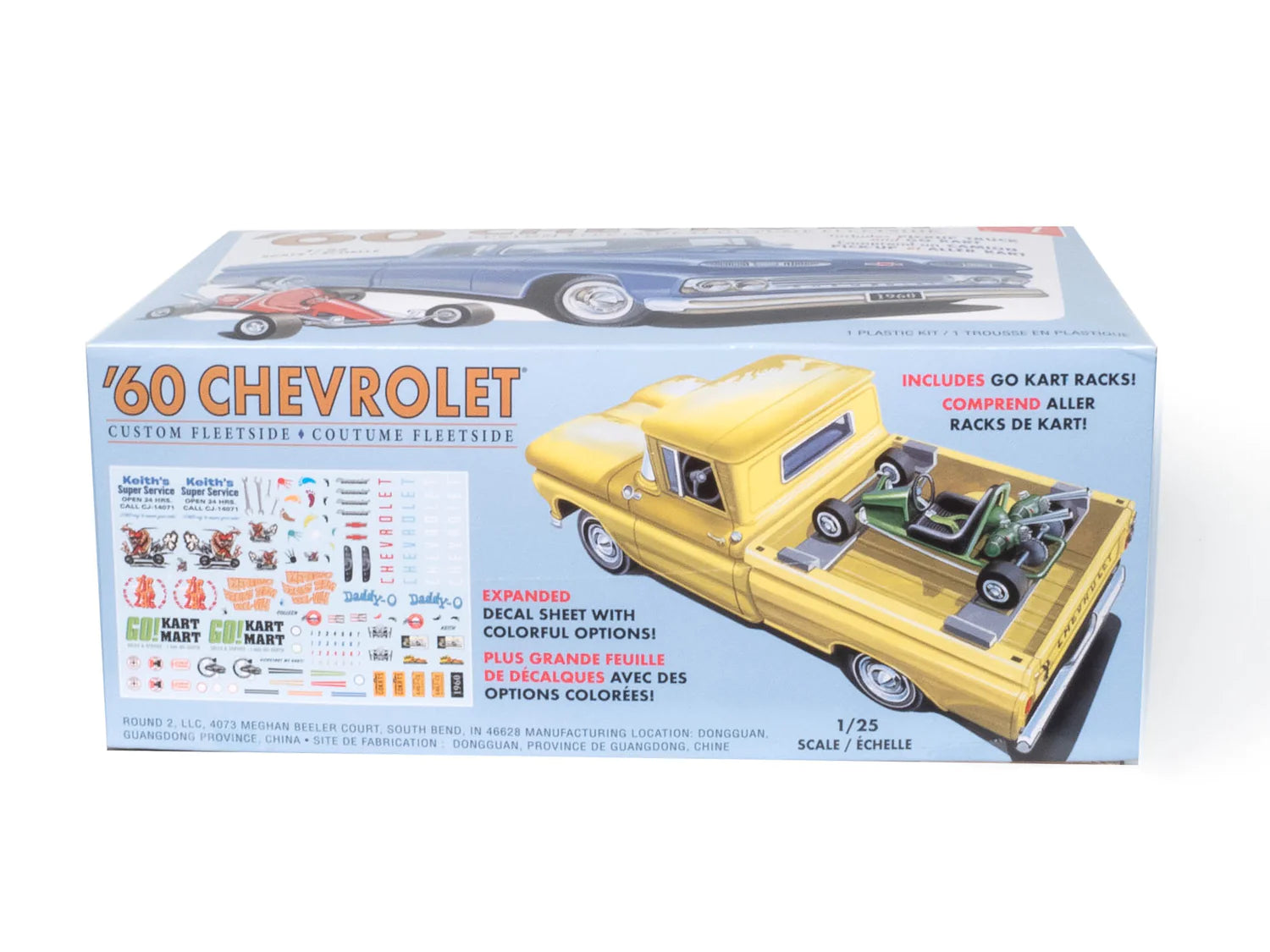 AMT1063M - 1:25 1960 - Chevy Custom Fleetside Pick up w/Go Kart 2T