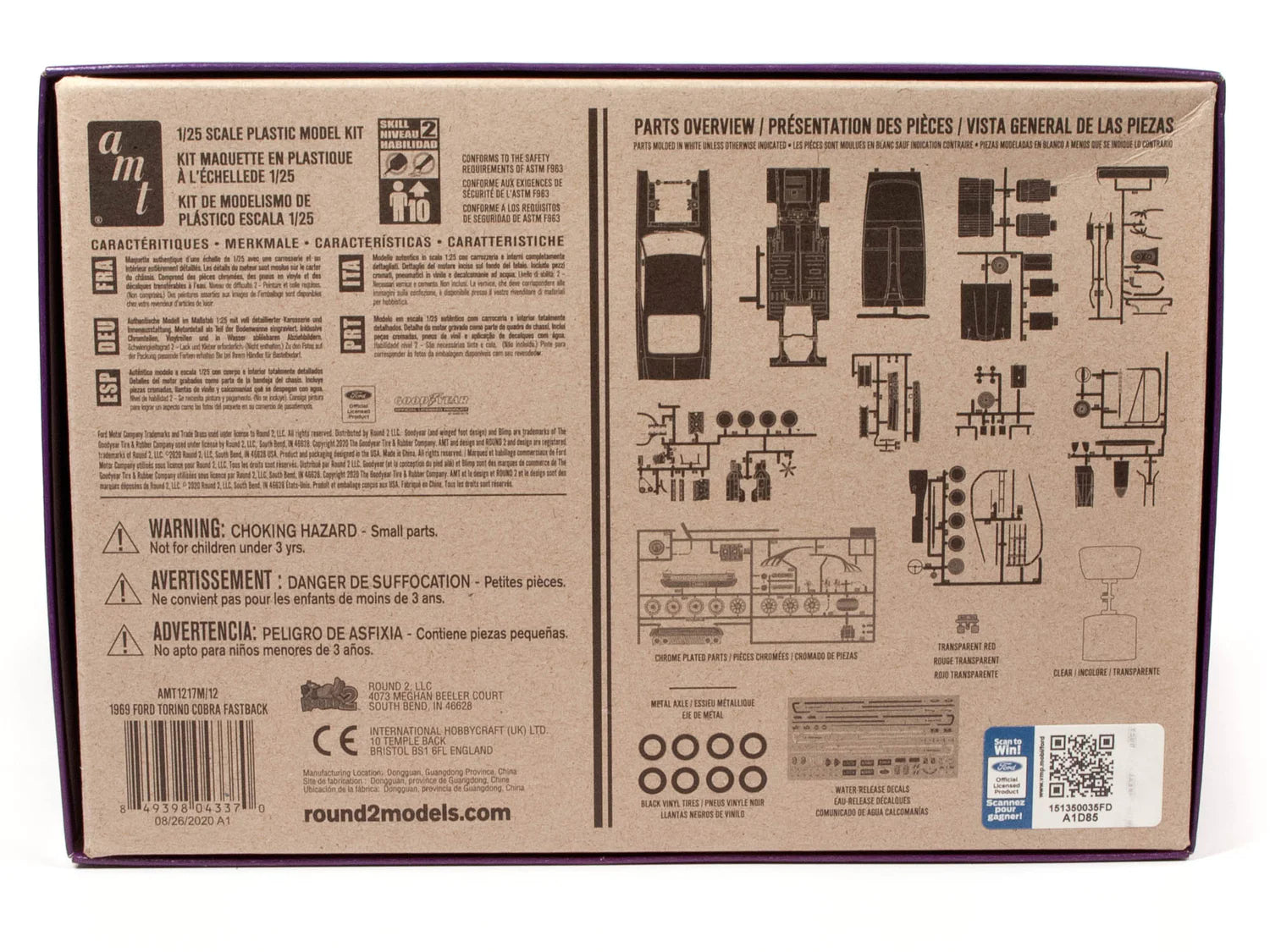 AMT1217M - 1:25 1969 Ford Torino Cobra Fastback 2T
