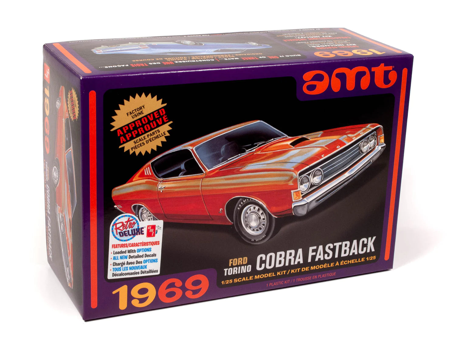 AMT1217M - 1:25 1969 Ford Torino Cobra Fastback 2T