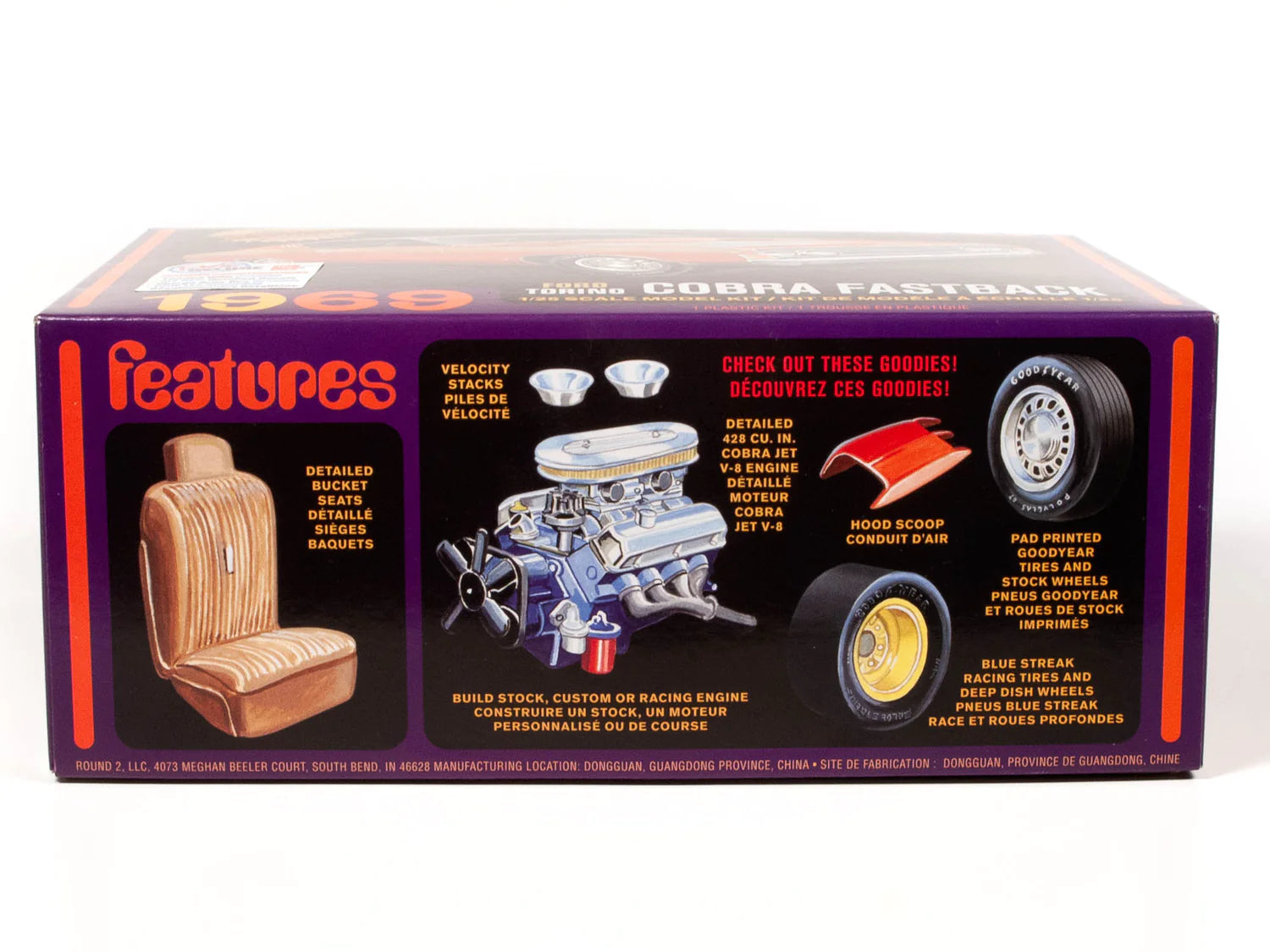 AMT1217M - 1:25 1969 Ford Torino Cobra Fastback 2T