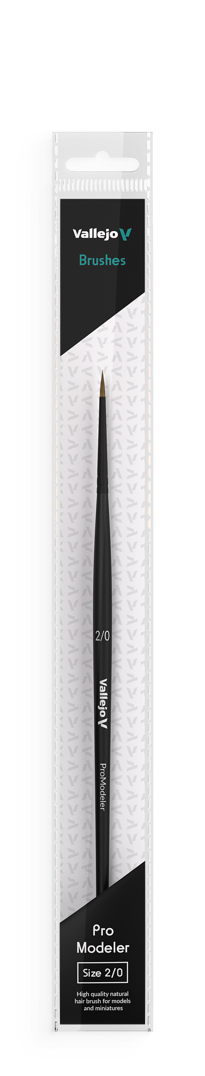 B01020 - Pro Modeler - NATURAL HAIR - ROUND BRUSH NO. 2/0 - Vallejo Pro Modeler