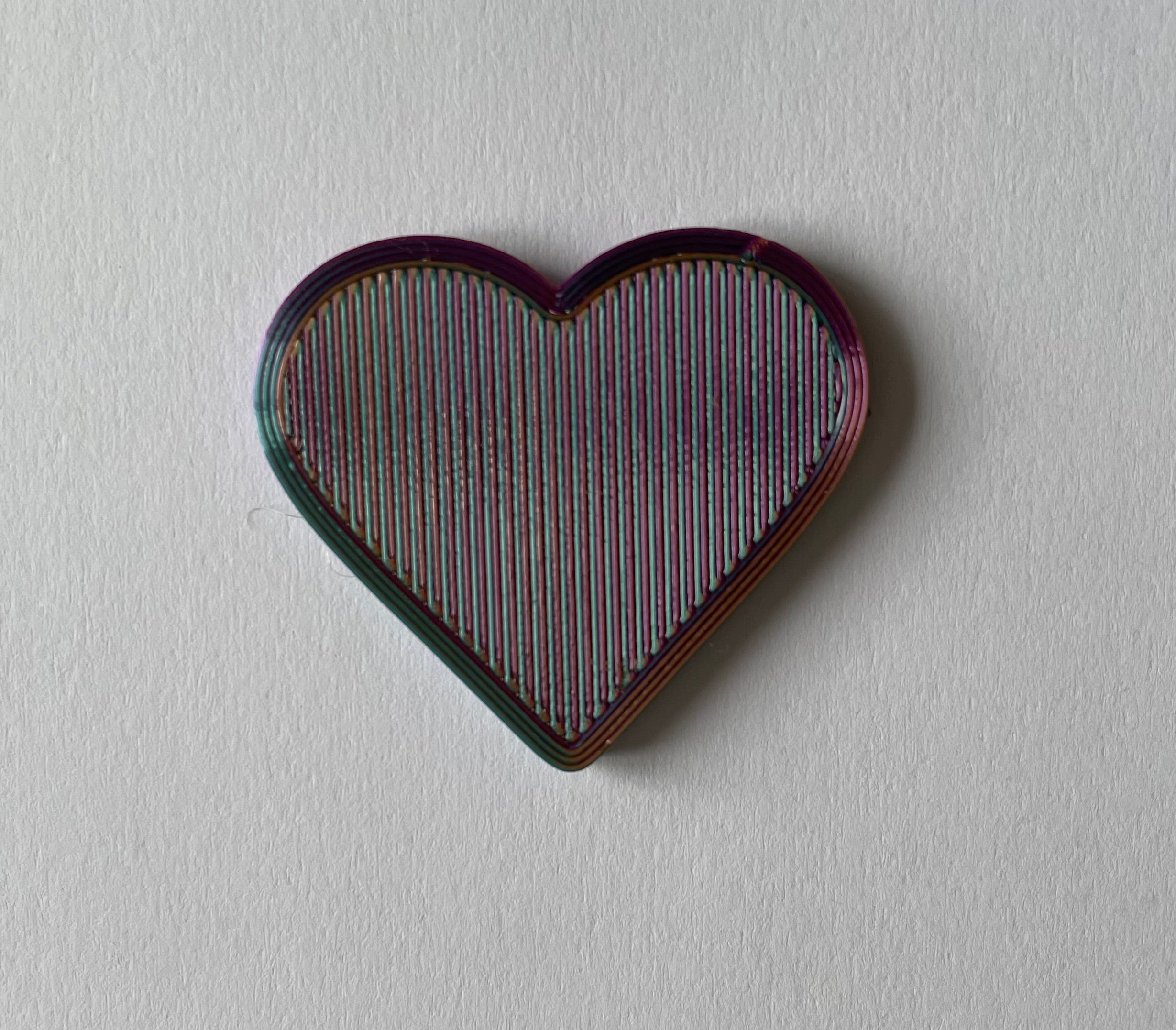 3D Gizmo's - Colorshift - Purple - Blue - Gold (5 x Heart Bezel)