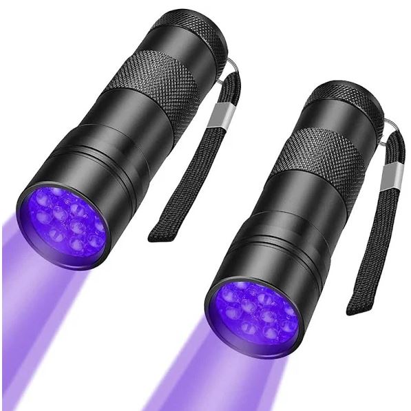 UV Torch (12W)(Batteries not included) BLUE OR PINK IN COLOR