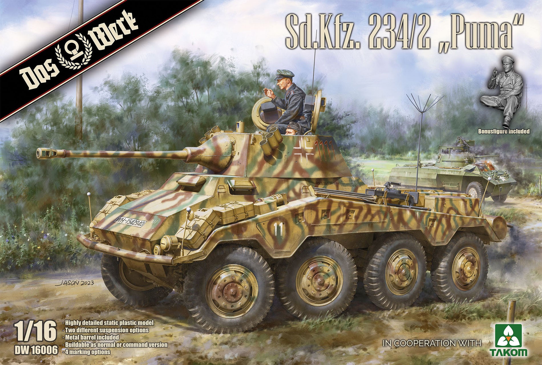 DW16006 - 1/16 -Sd.Kfz. 234/2 „Puma“ - FIGURE INCLUDED