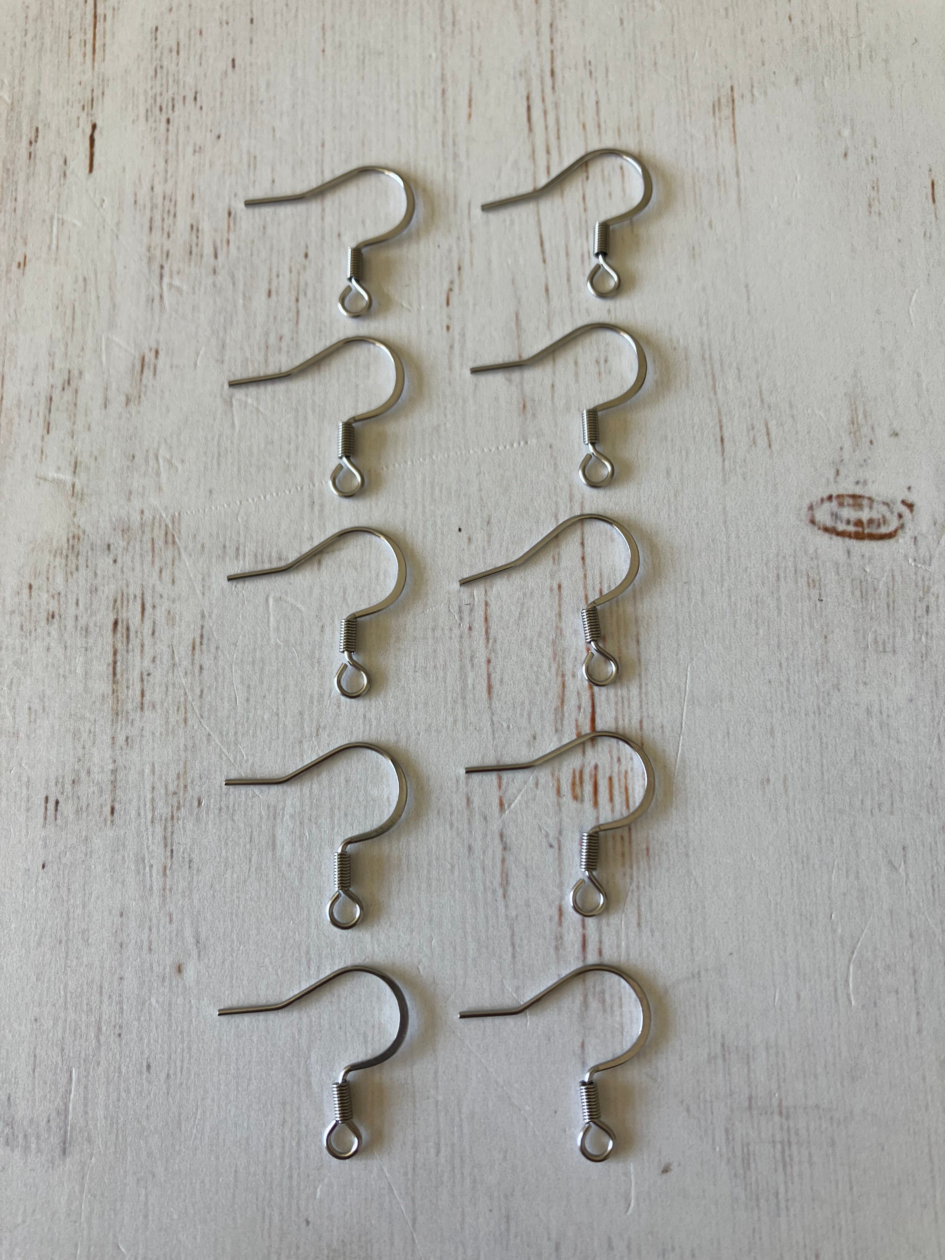316 Surgical Stainless Steel French Earing Hooks (5 PAIRS)