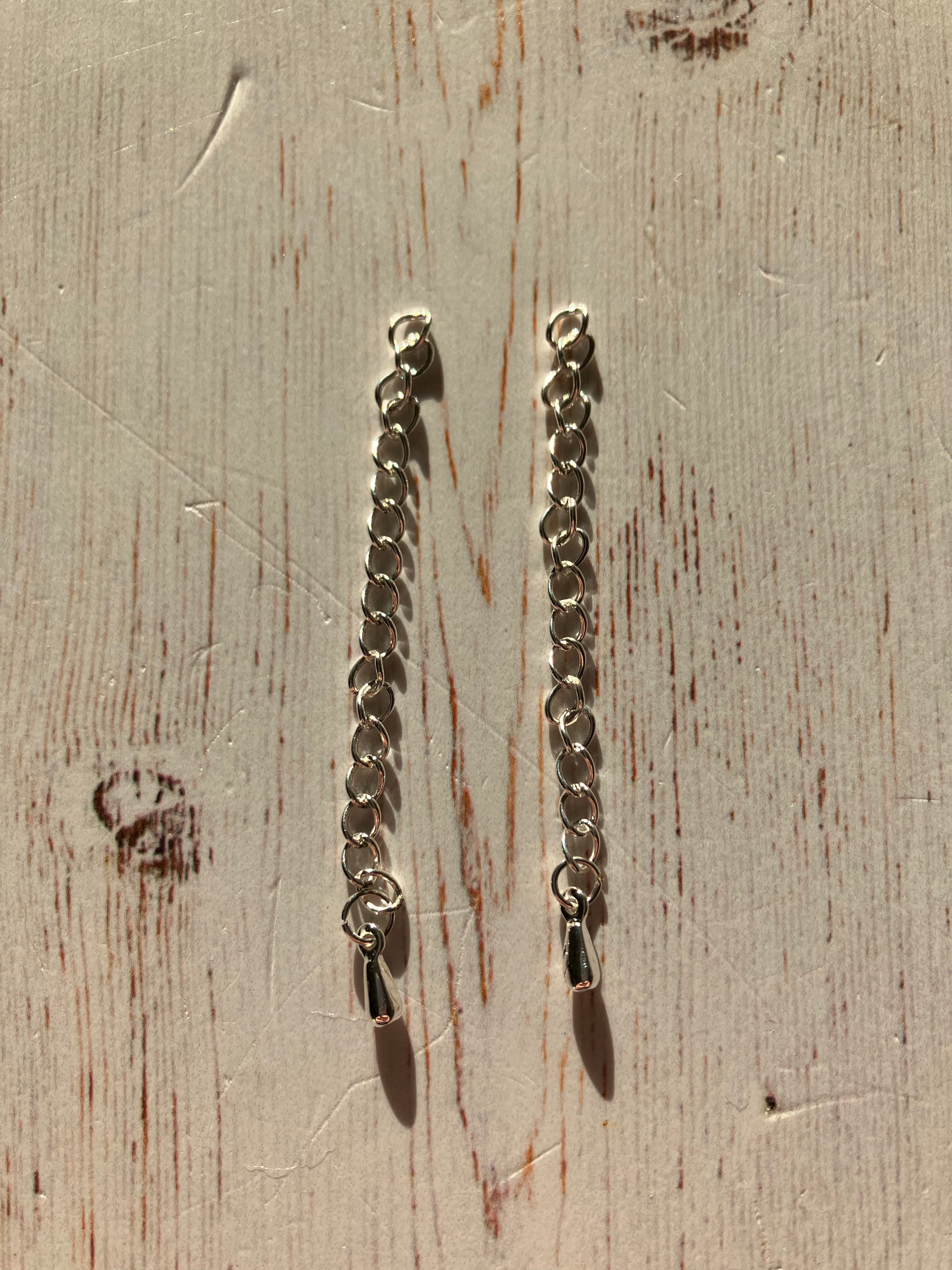 304 Stainless Steel Chain Extender, Silver (2 PIECES)