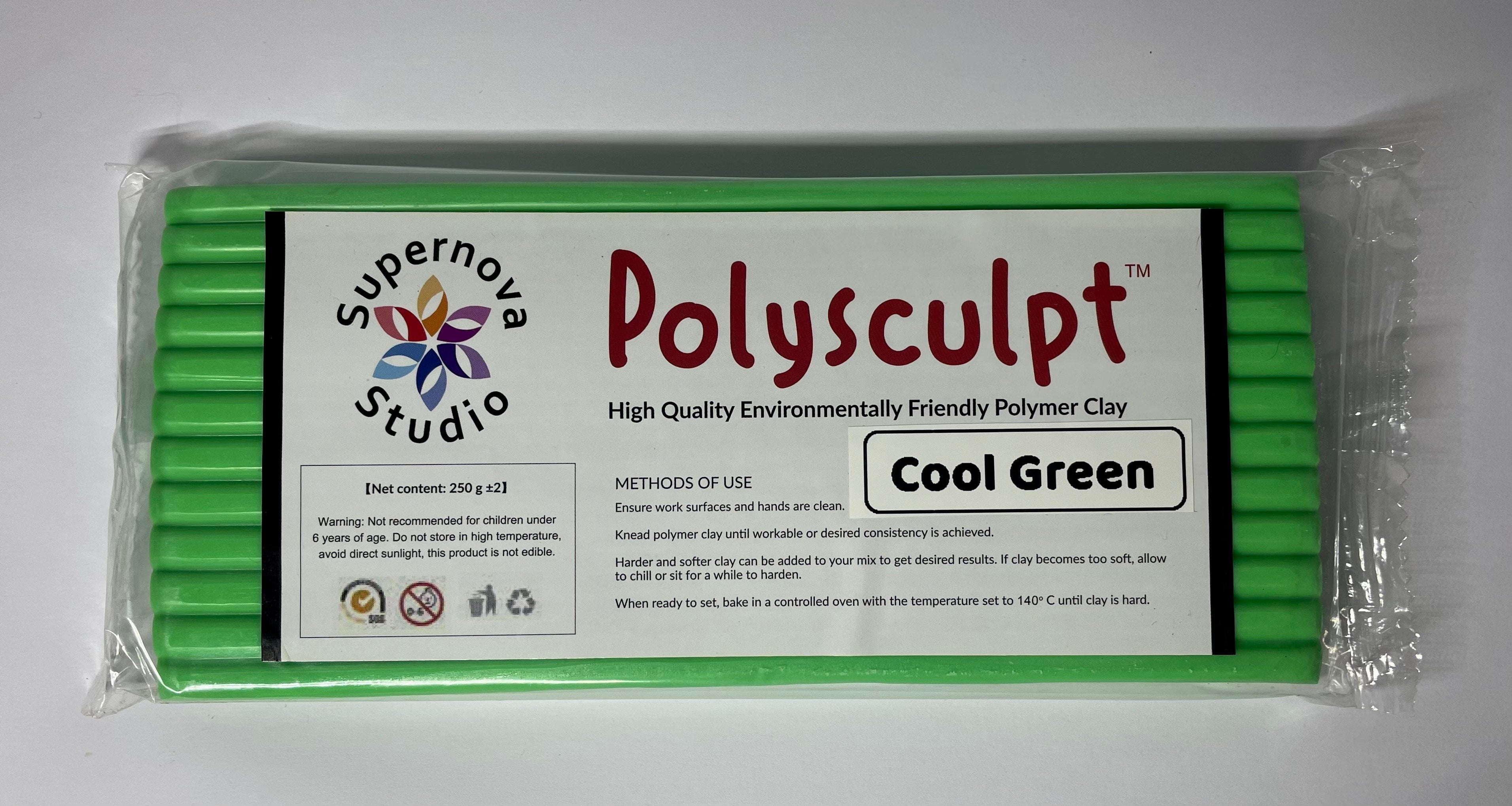 Cool Green Polysculpt™ Polymer Clay - 250g