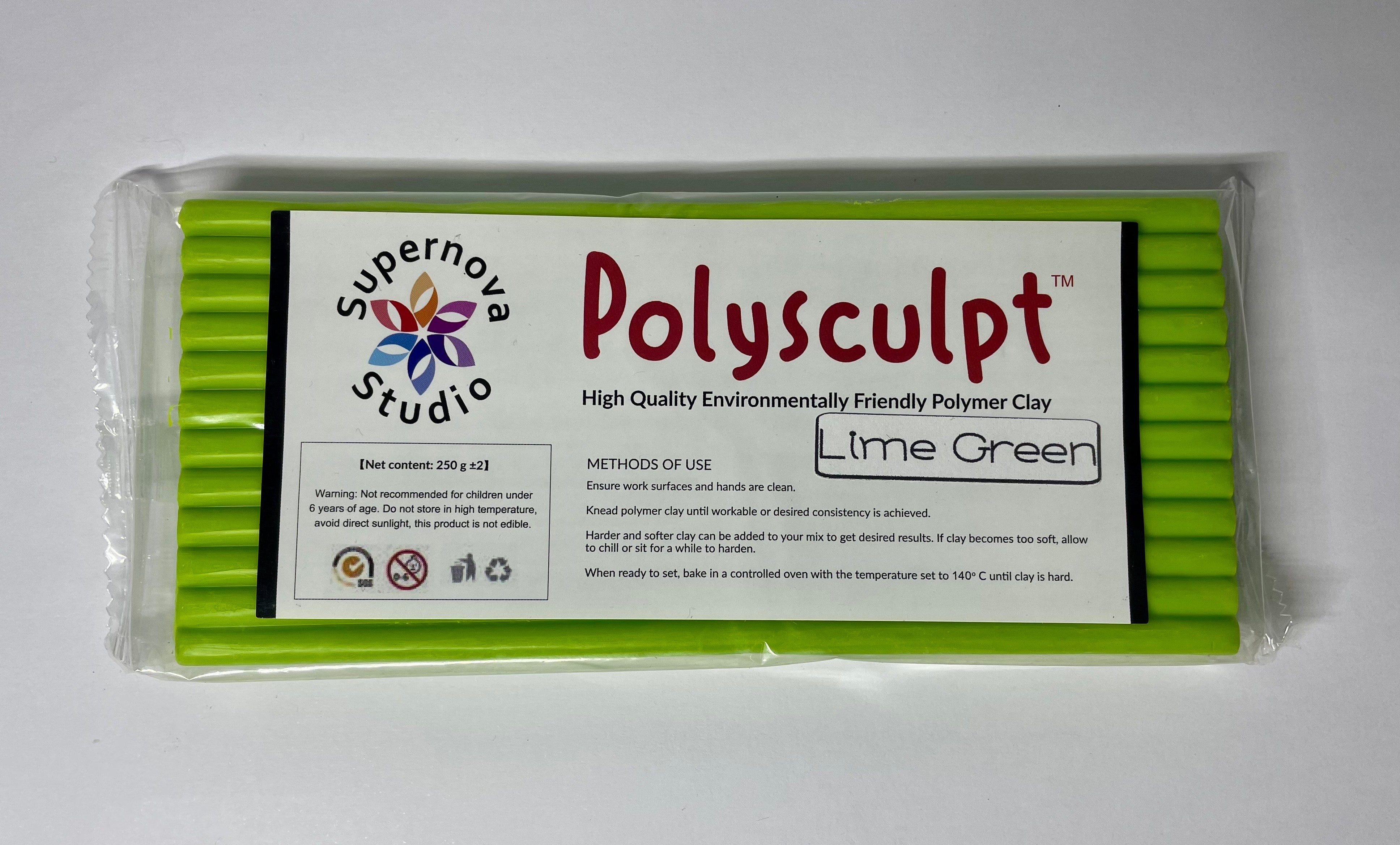 Lime Green Polysculpt™ Polymer Clay - 250g