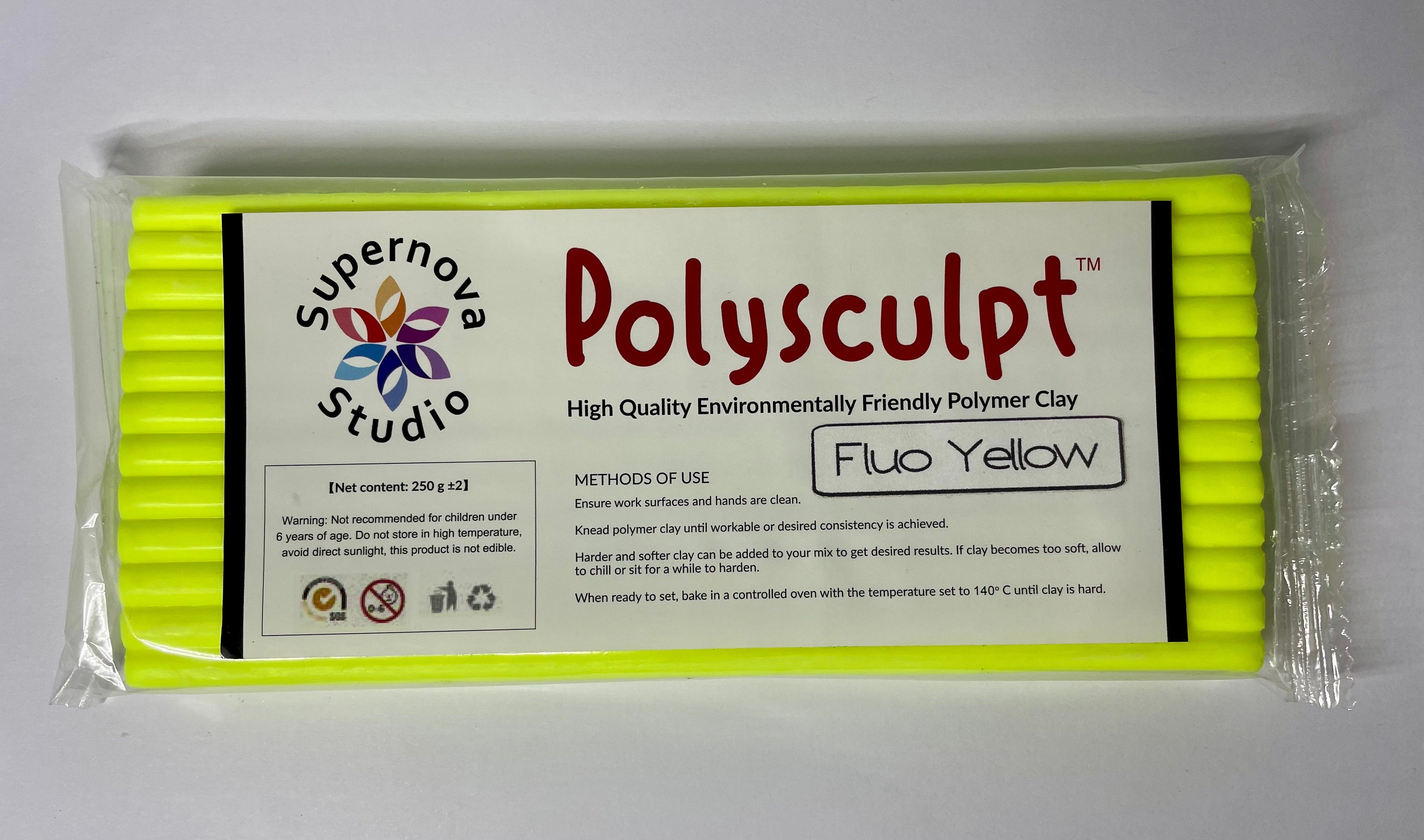 Fluo Yellow Polysculpt ™ Polymer Clay - 250g