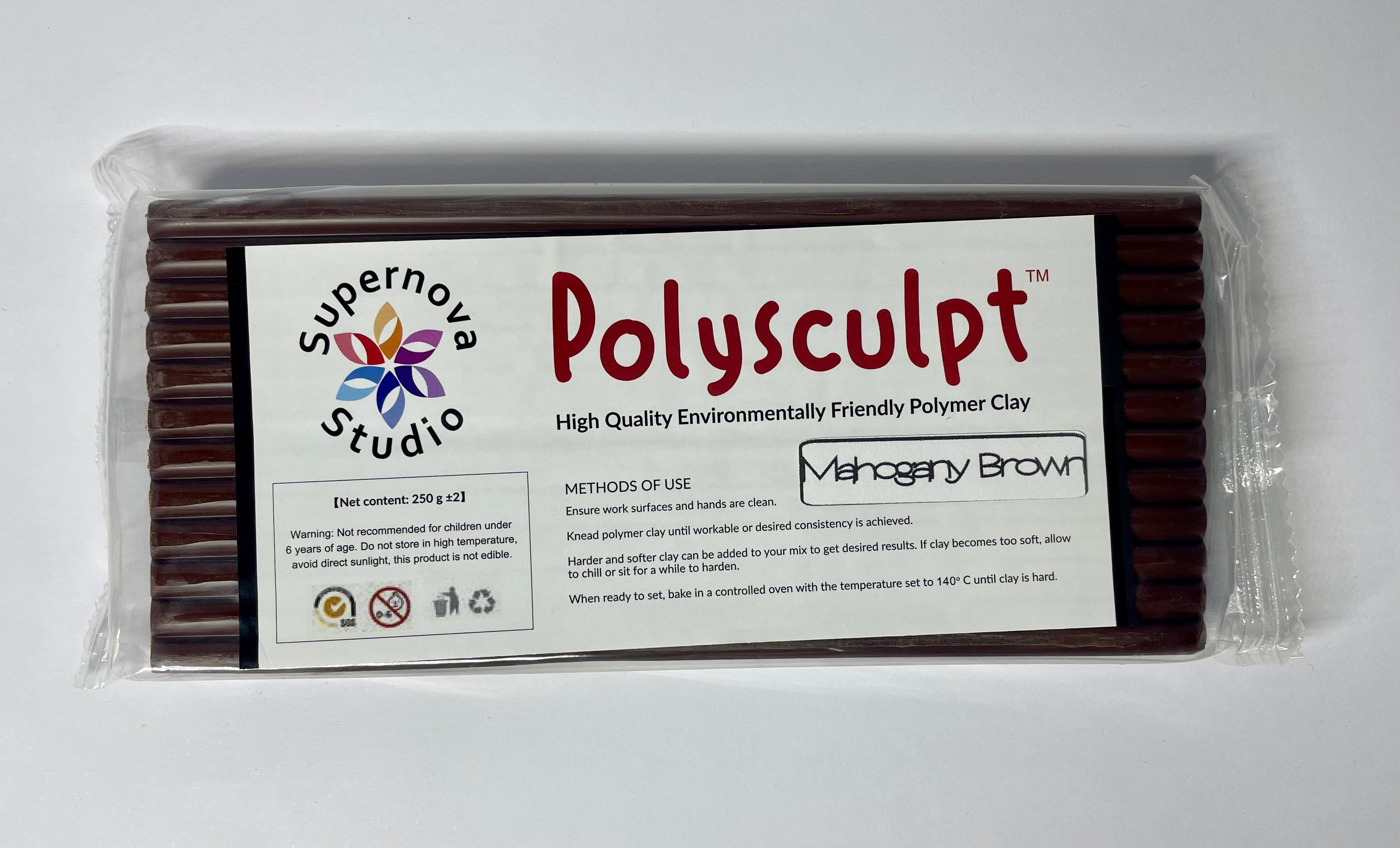 Mahogany Brown Polysculpt™ Polymer Clay - 250g