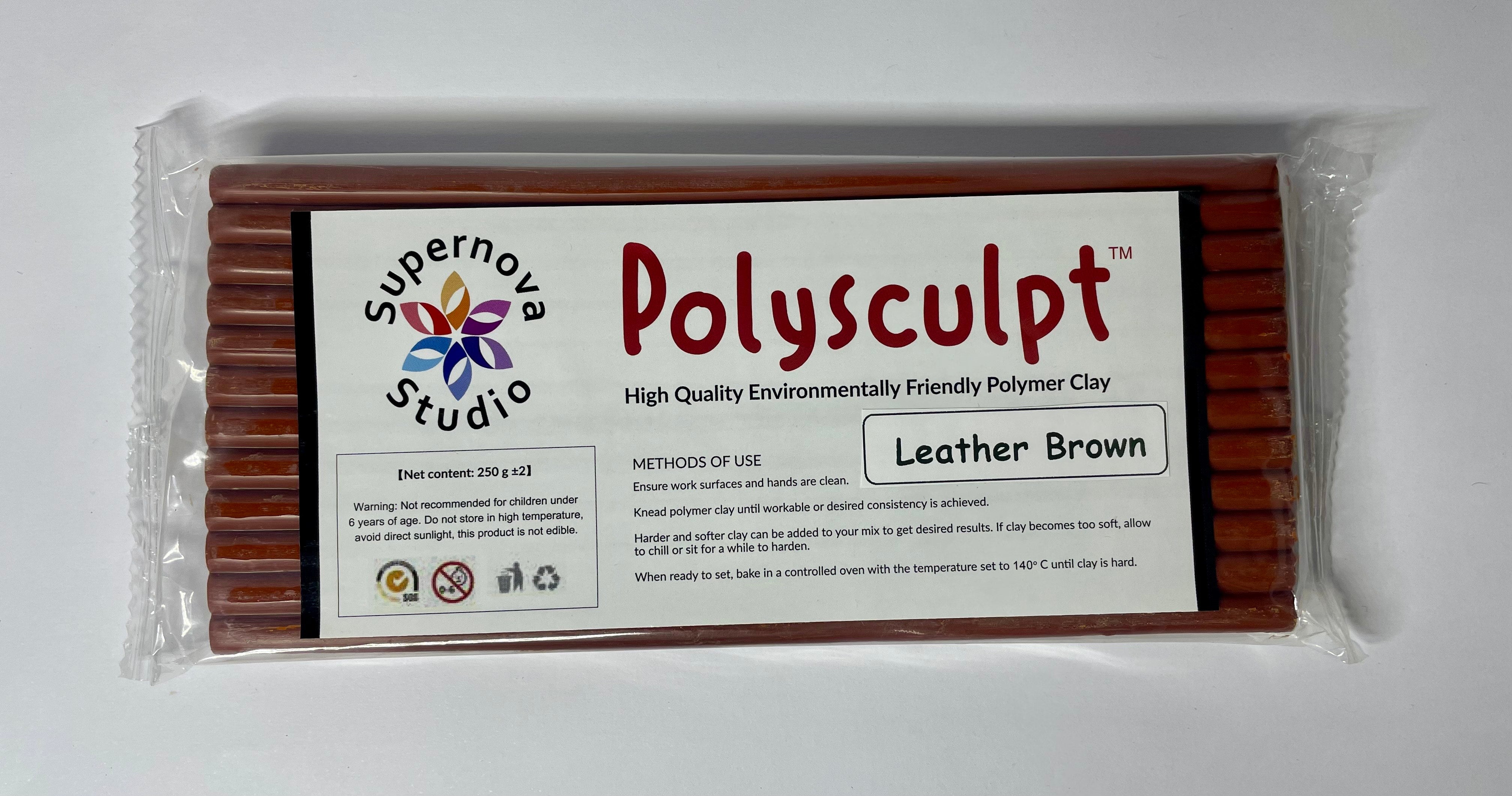 Leather Brown Polysculpt™ Polymer Clay - 250g