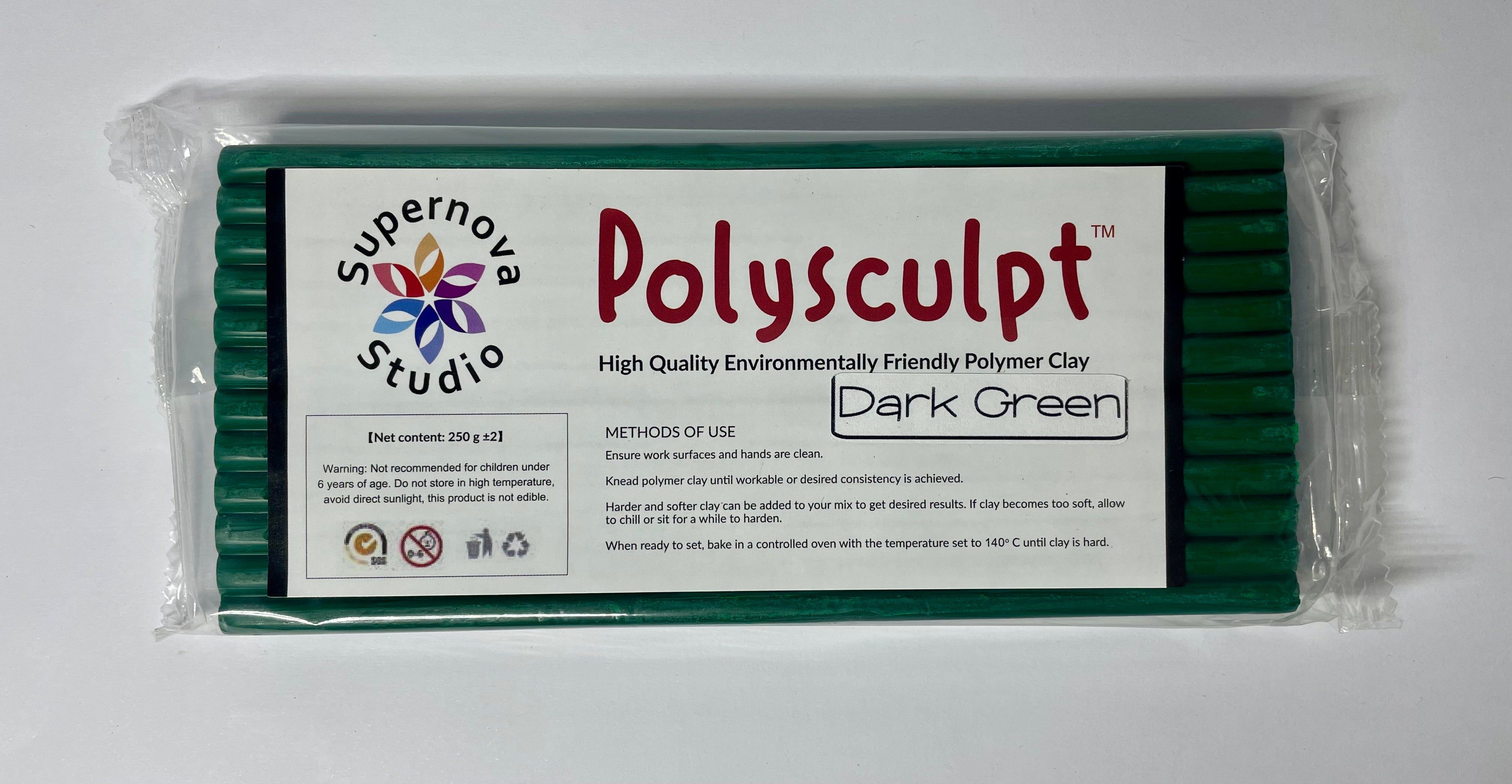 Dark Green Polysculpt™ Polymer Clay - 250g
